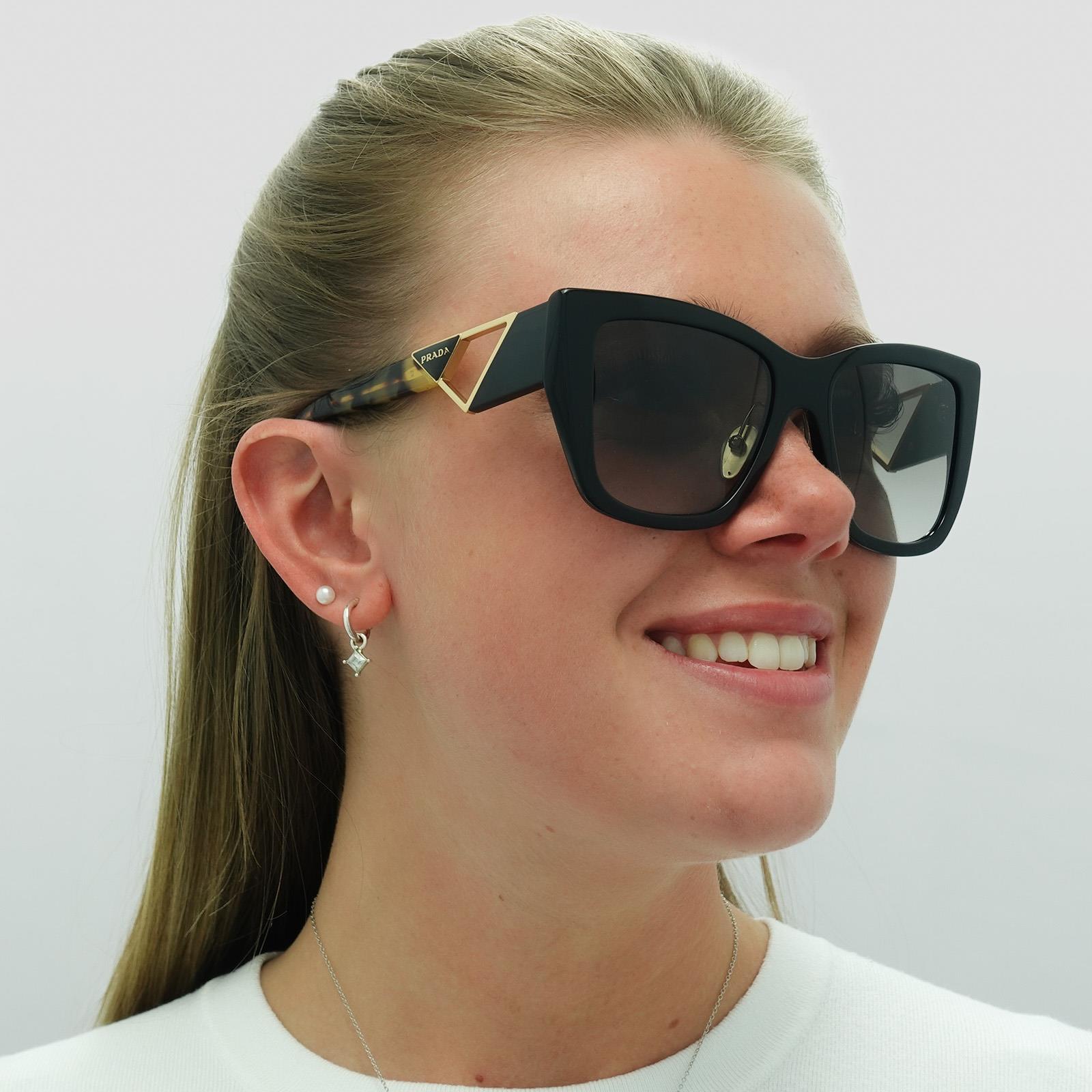 Black Prada Black Square Black and Tortoise Grey Gradient PR21YS, Image 6 of 8