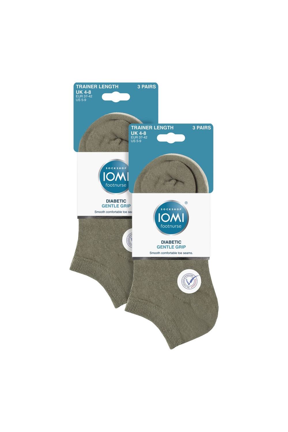 Cream 6 Pack Trainer Ankle Socks, Image 2 of 3