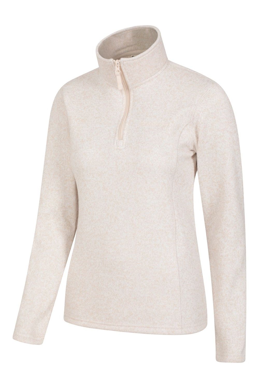 Beige Idris Half Zip Fleece Top, Image 2 of 4