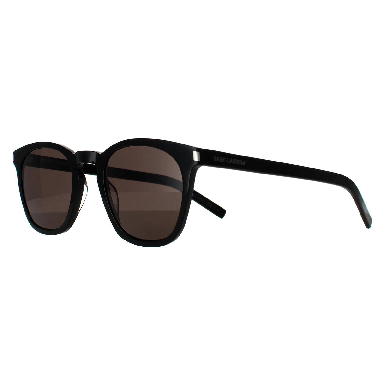 Black Saint Laurent Black Square Black Grey Sunglasses, Image 2 of 4