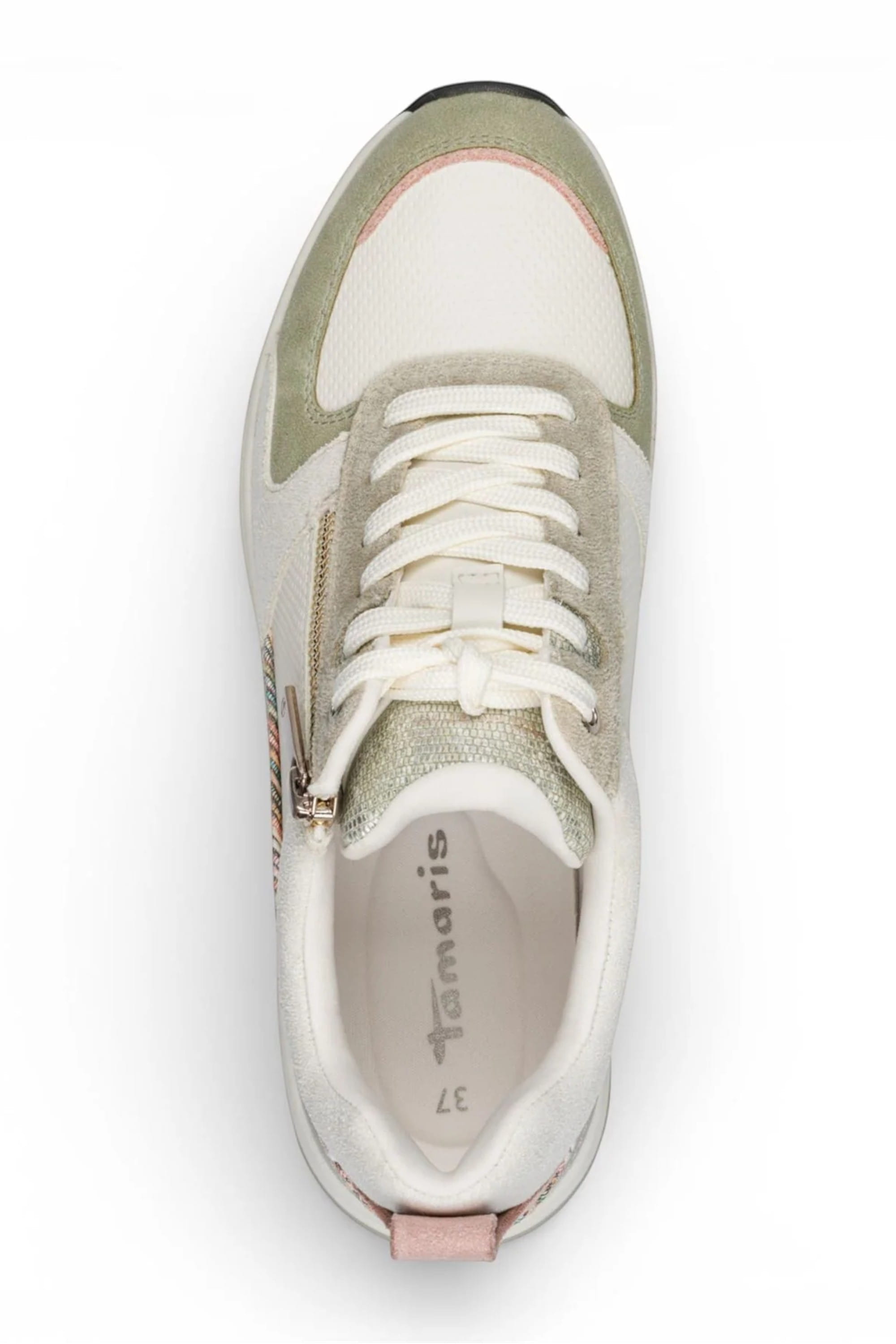 Green Tamaris Green Tamaris White Green Platform Sneakers, Image 6 of 7