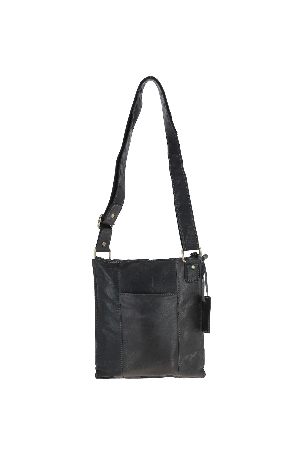Grey Vintage Small Leather Shoulder Bag, Image 4 of 4