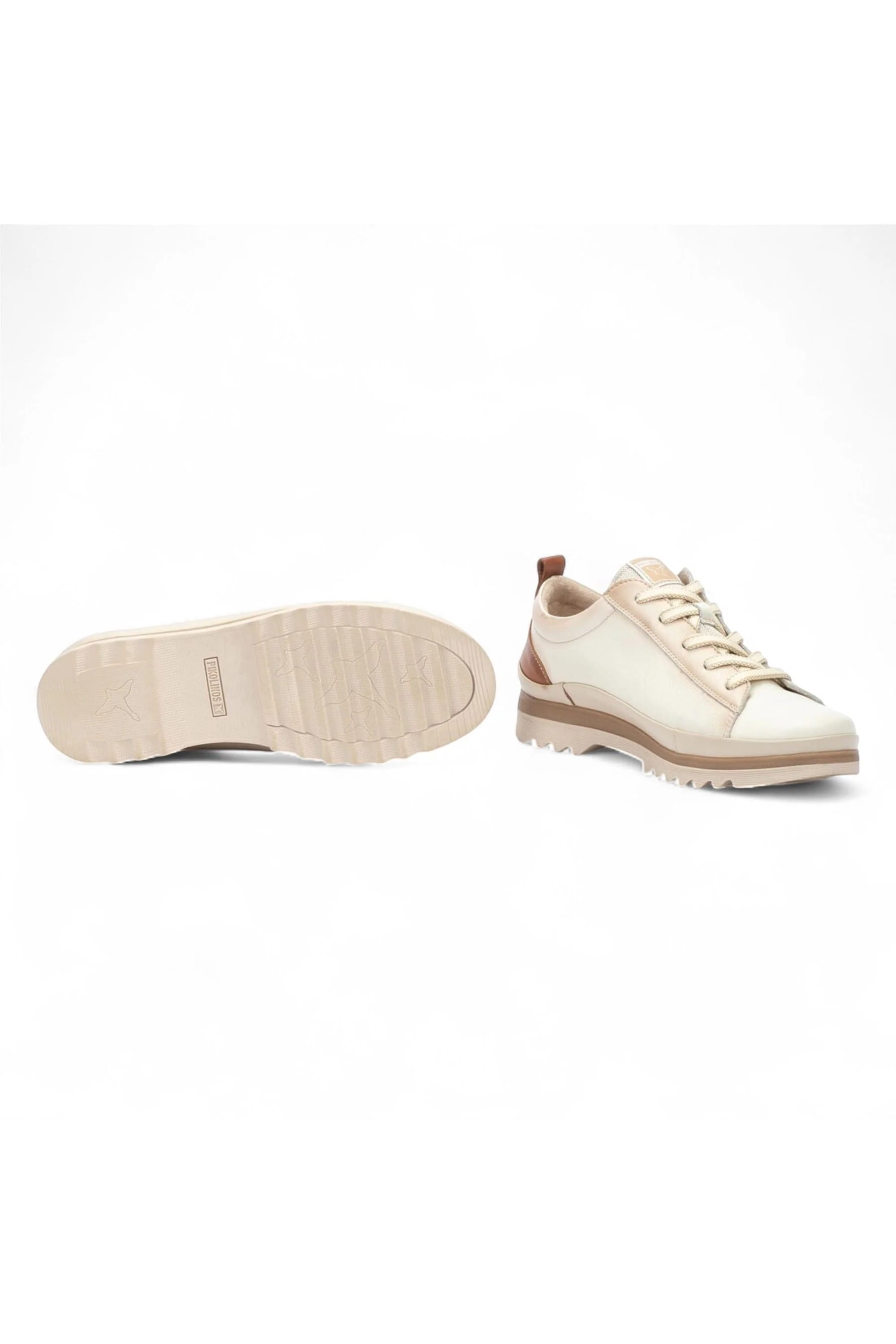 White Womens Laces Zipper Trainers -W3W-6979C1, Image 8 of 8