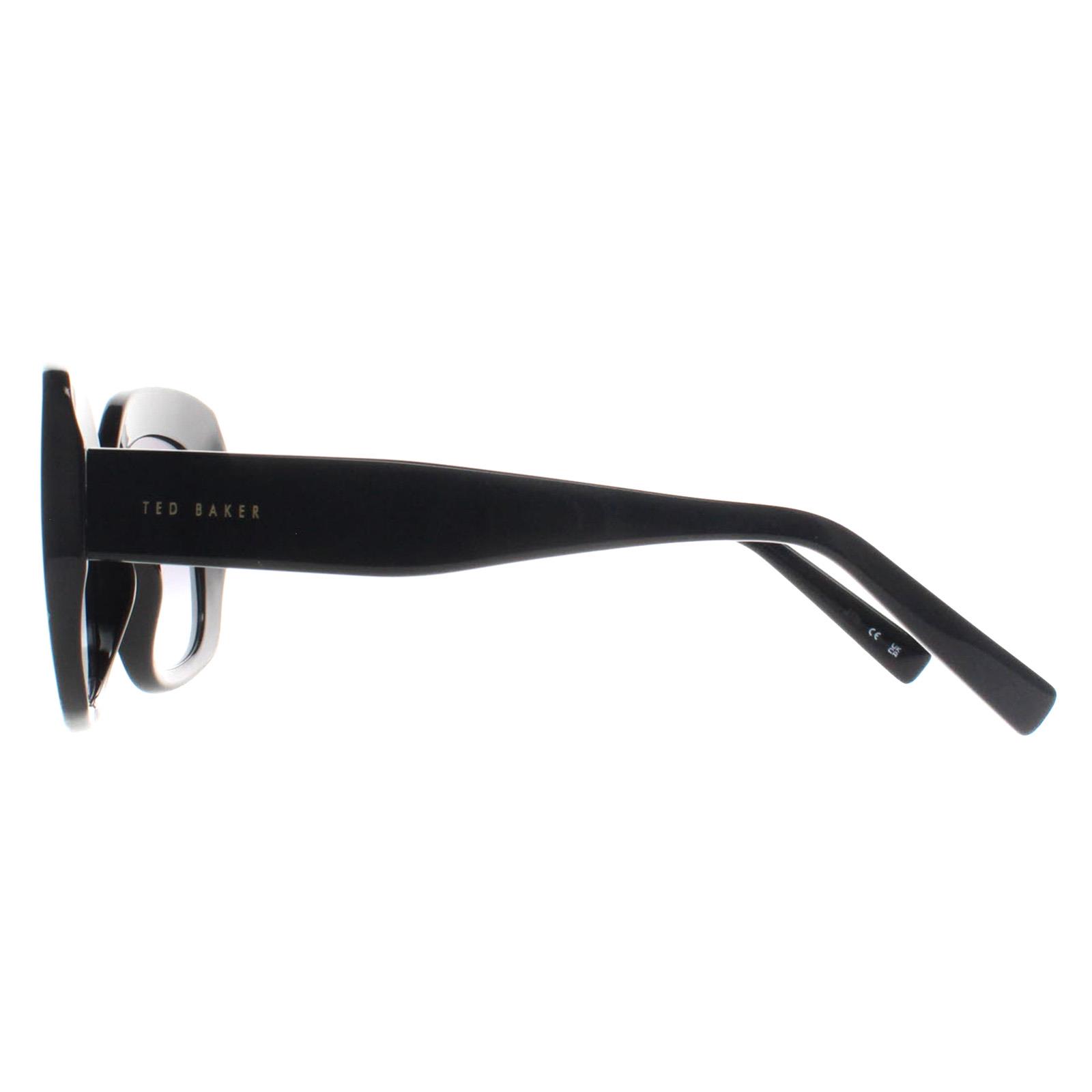 Black Ted Baker Black Cat Eye Solid Black Flowers Grey Gradient TB1675 Hattie, Image 3 of 4