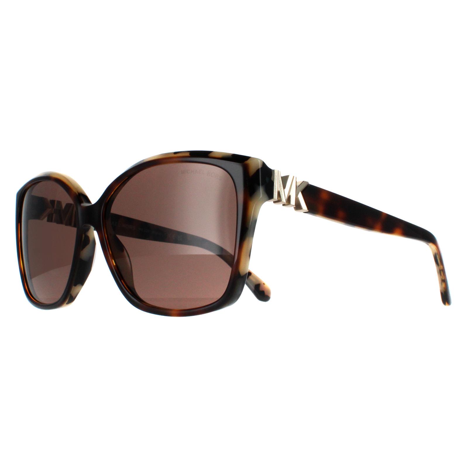 Brown Square Dark Tortoise and Cream Tortoise Brown MK2201 Malia, Image 2 of 4