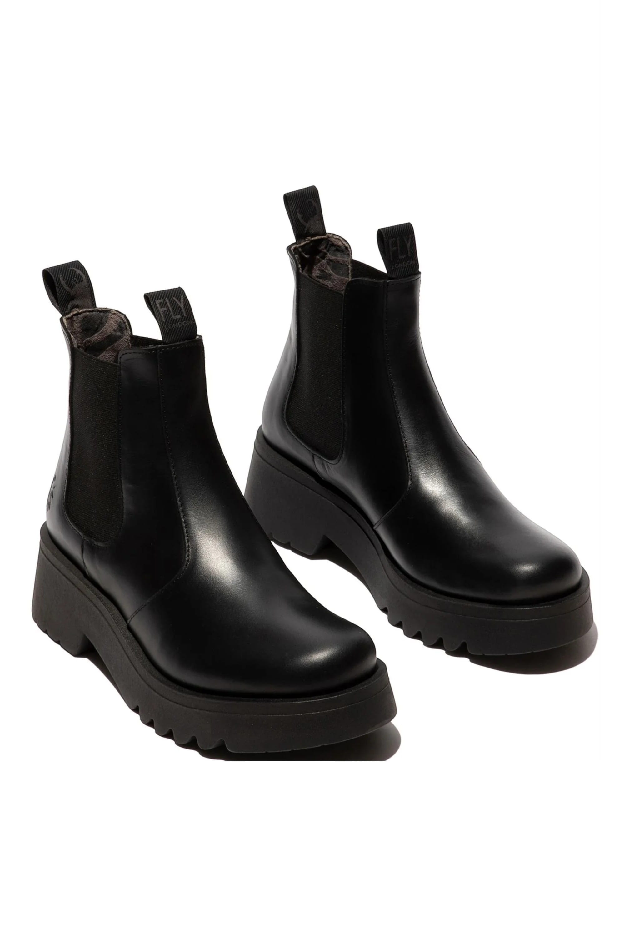 Black Womens Soft Chelsea Ankle Boots-MEDI789, Image 2 of 5
