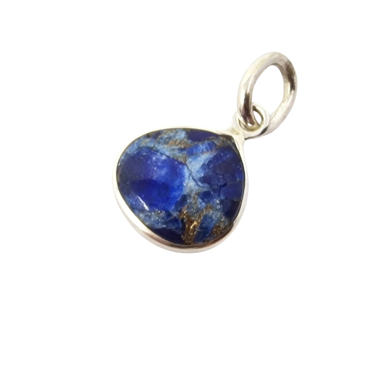 Blue Silver Sapphire September Birthstone Heart Pendant