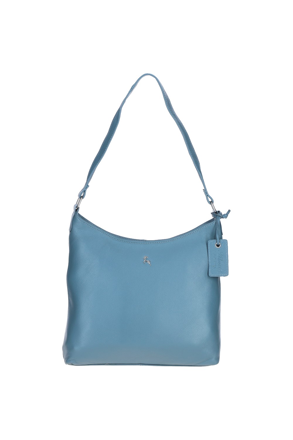 Blue Ashwood Leather Blue 'Antrim' Chic Real Leather Shoulder Bag, Image 1 of 4