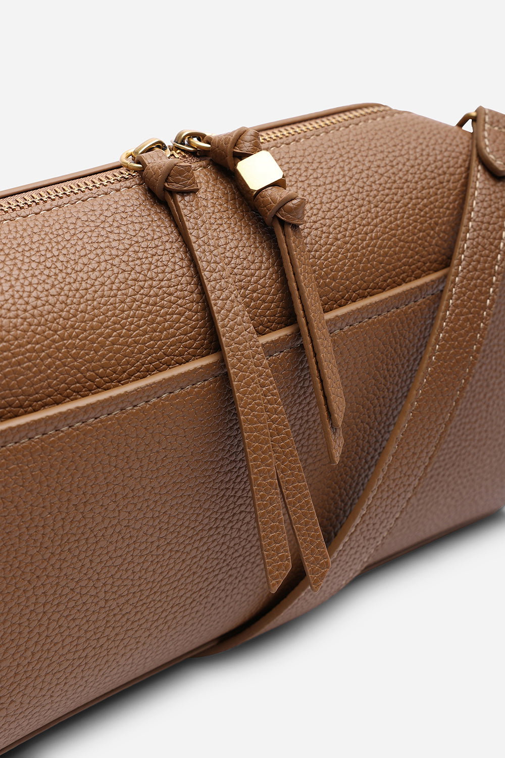 Dark Brown Where's That From Dark Brown 'Dune' Faux Leather Structured Mini Shoulder Bag, Image 4 of 7
