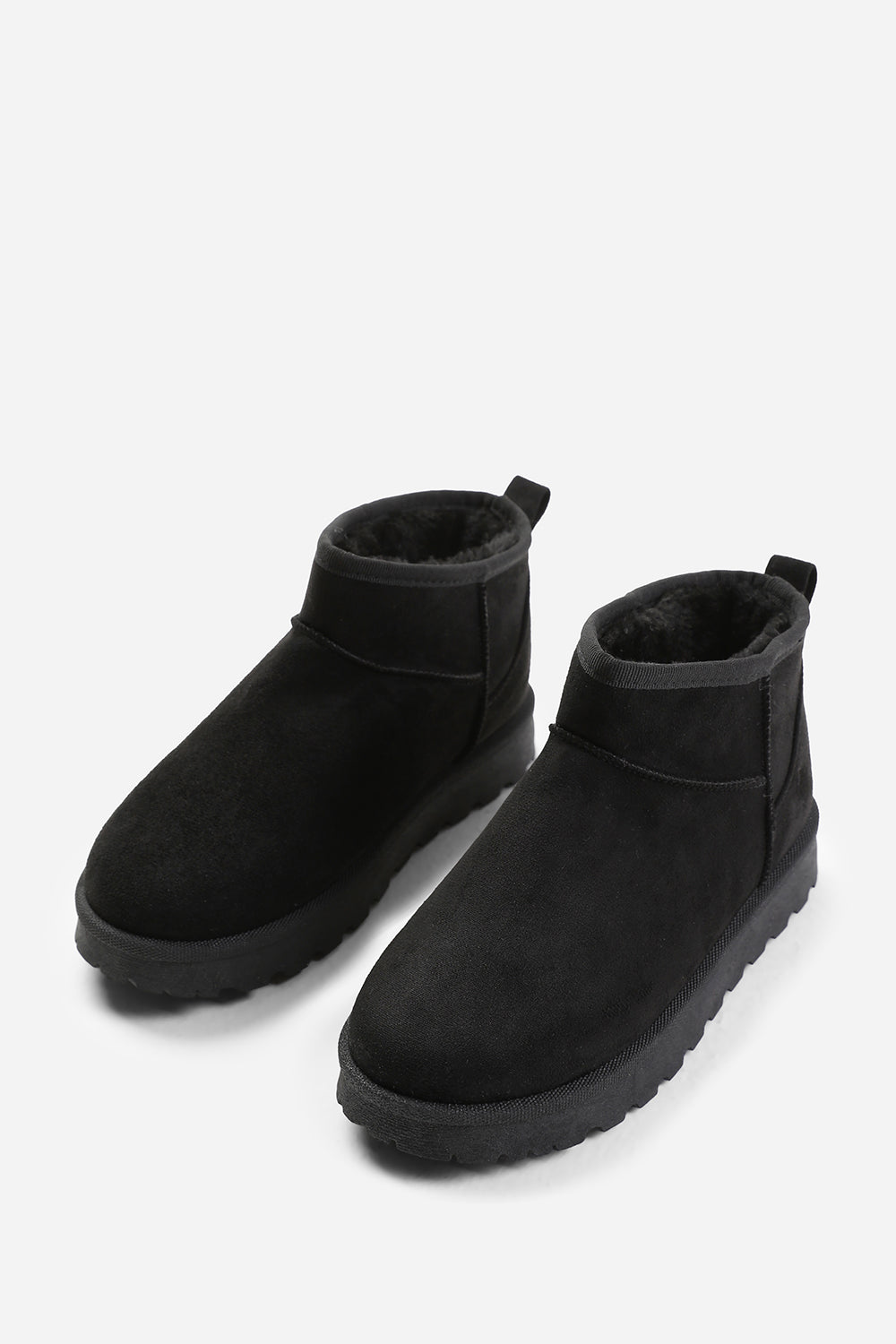 Black 'Pine' Fur Lining Ankle Boots, Image 3 of 3
