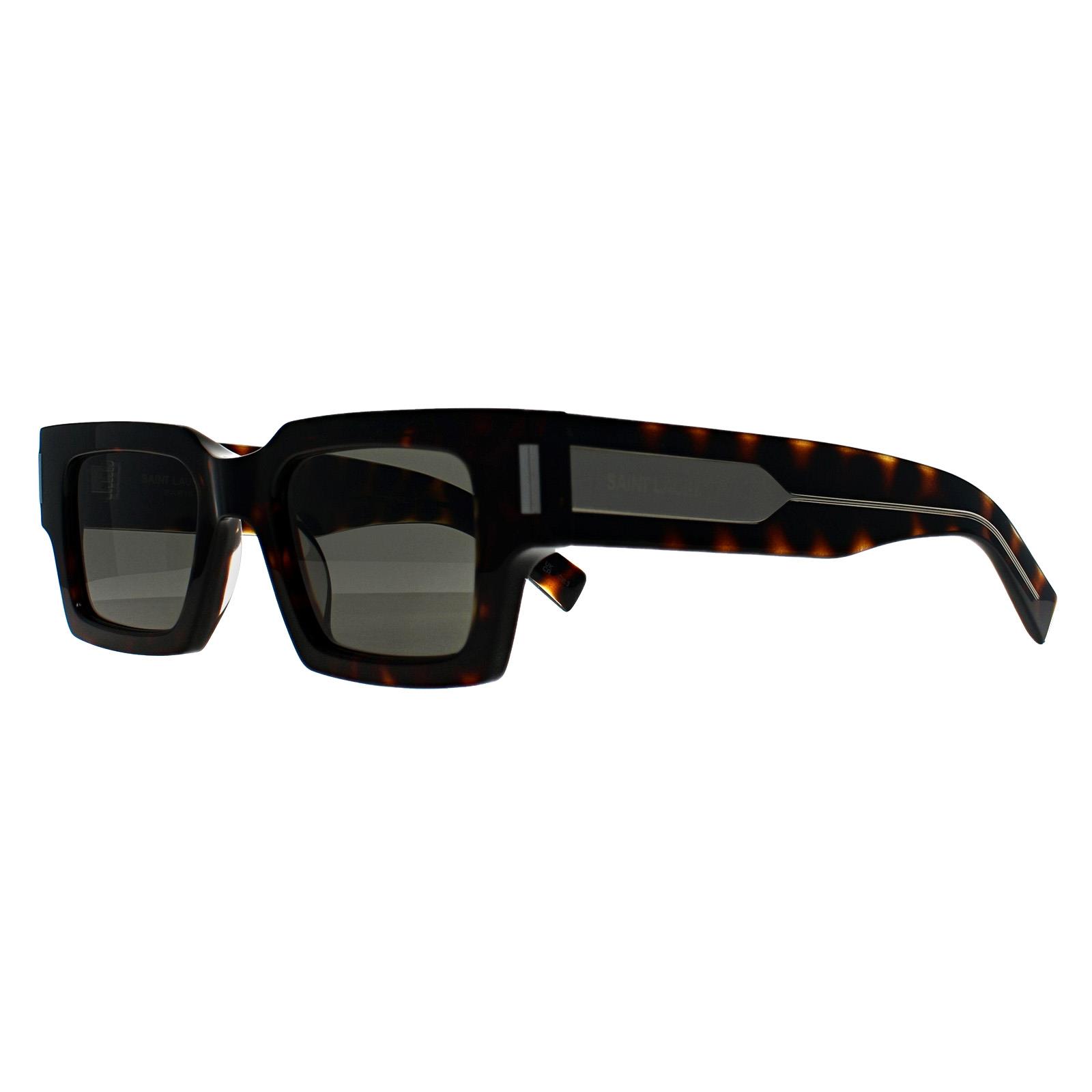 Rectangle Dark Shiny Havana w Silver Grey SL572, Image 2 of 3