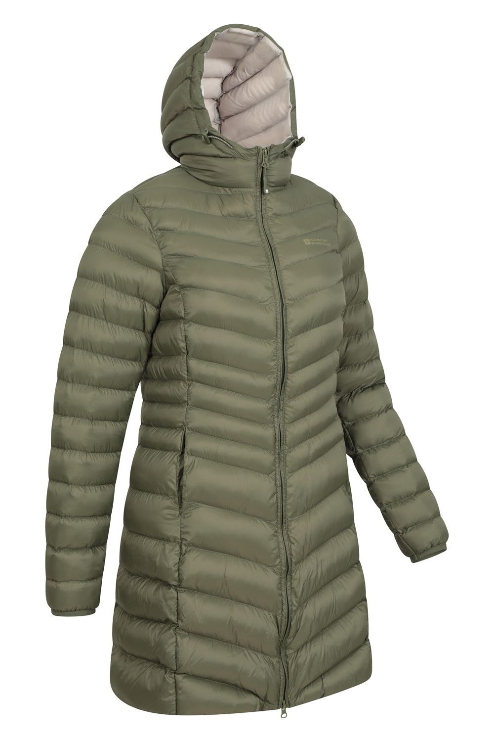 Khaki Florence Long Padded Jacket, Image 6 of 6