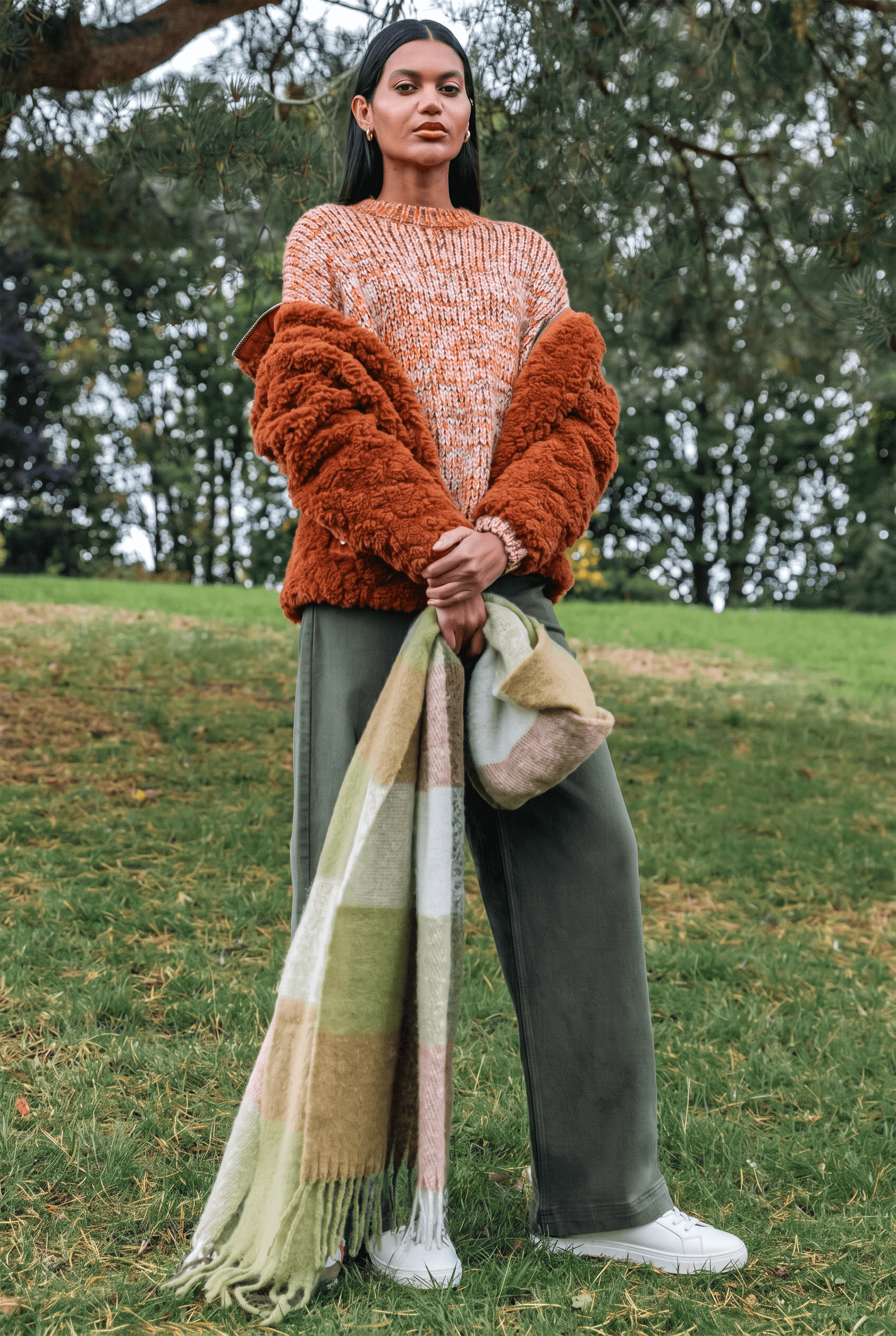 Orange Metallic Ombre Knit Jumper, Image 8 of 7