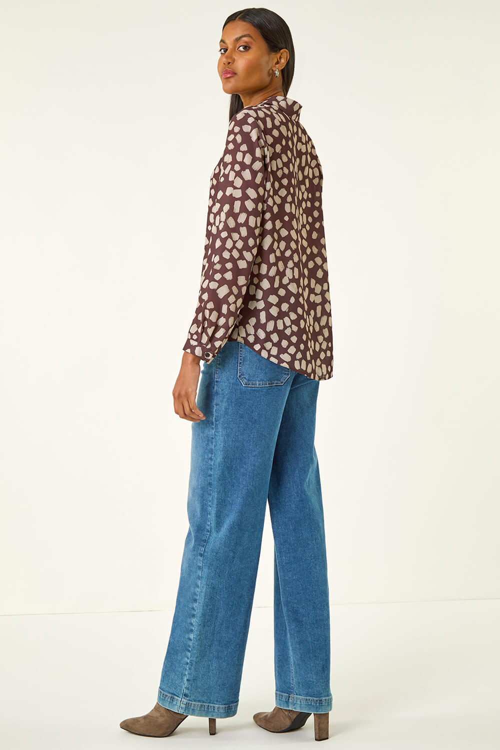 Stone Abstract Spot Print Shirt , Image 4 of 5