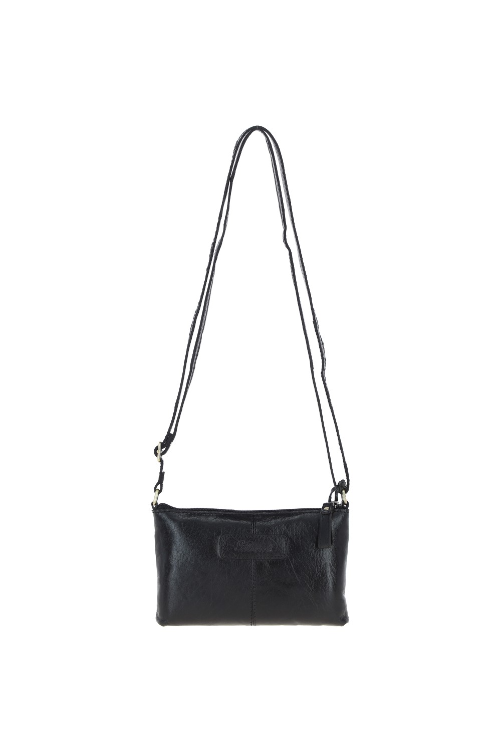 Black Genuine Leather Crossbody Bag, Image 5 of 6