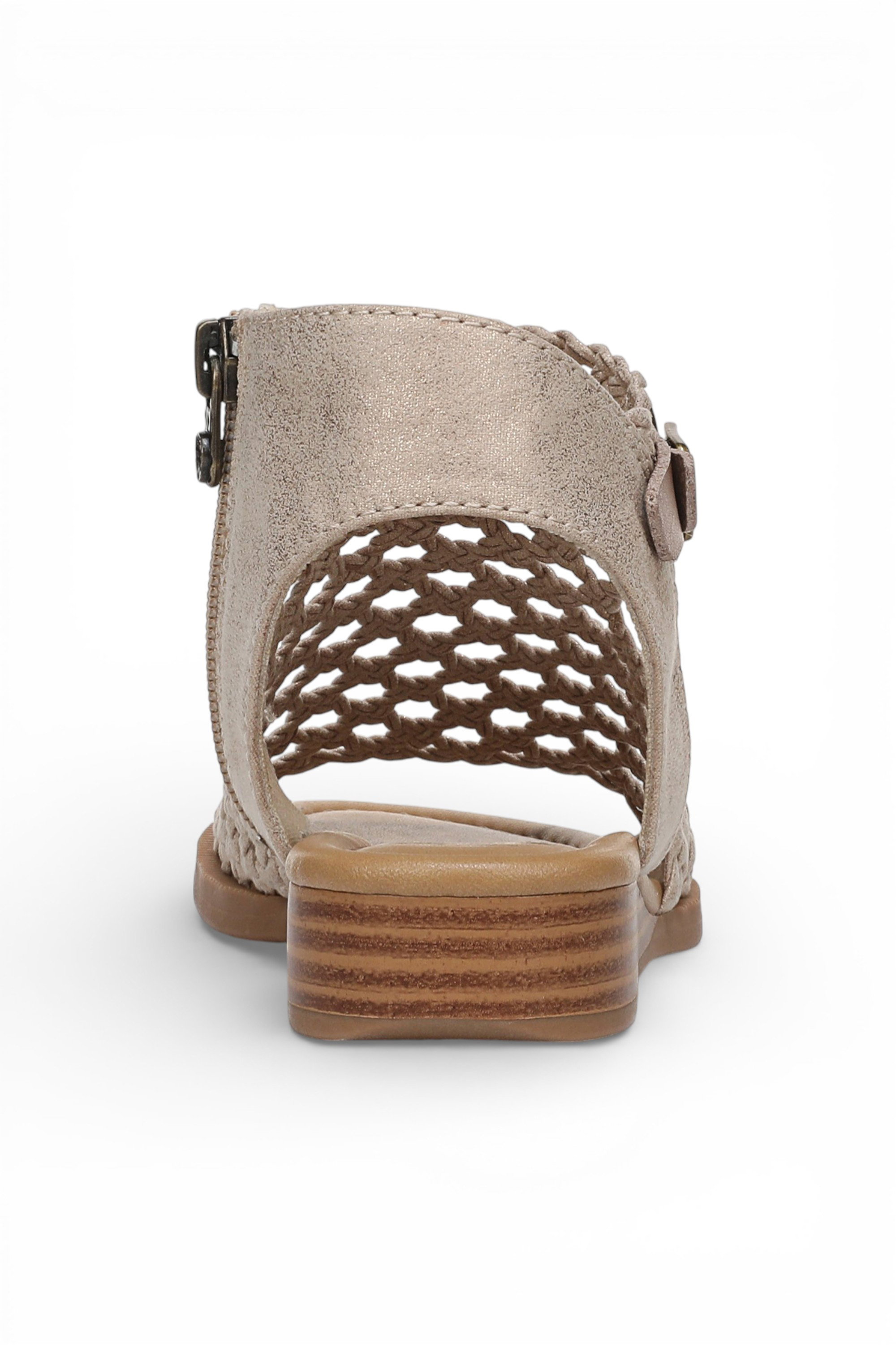 Gold Blowfish Malibu Gold Womens "Anuella" Weave Micro Wedge Sandals, Image 6 of 6