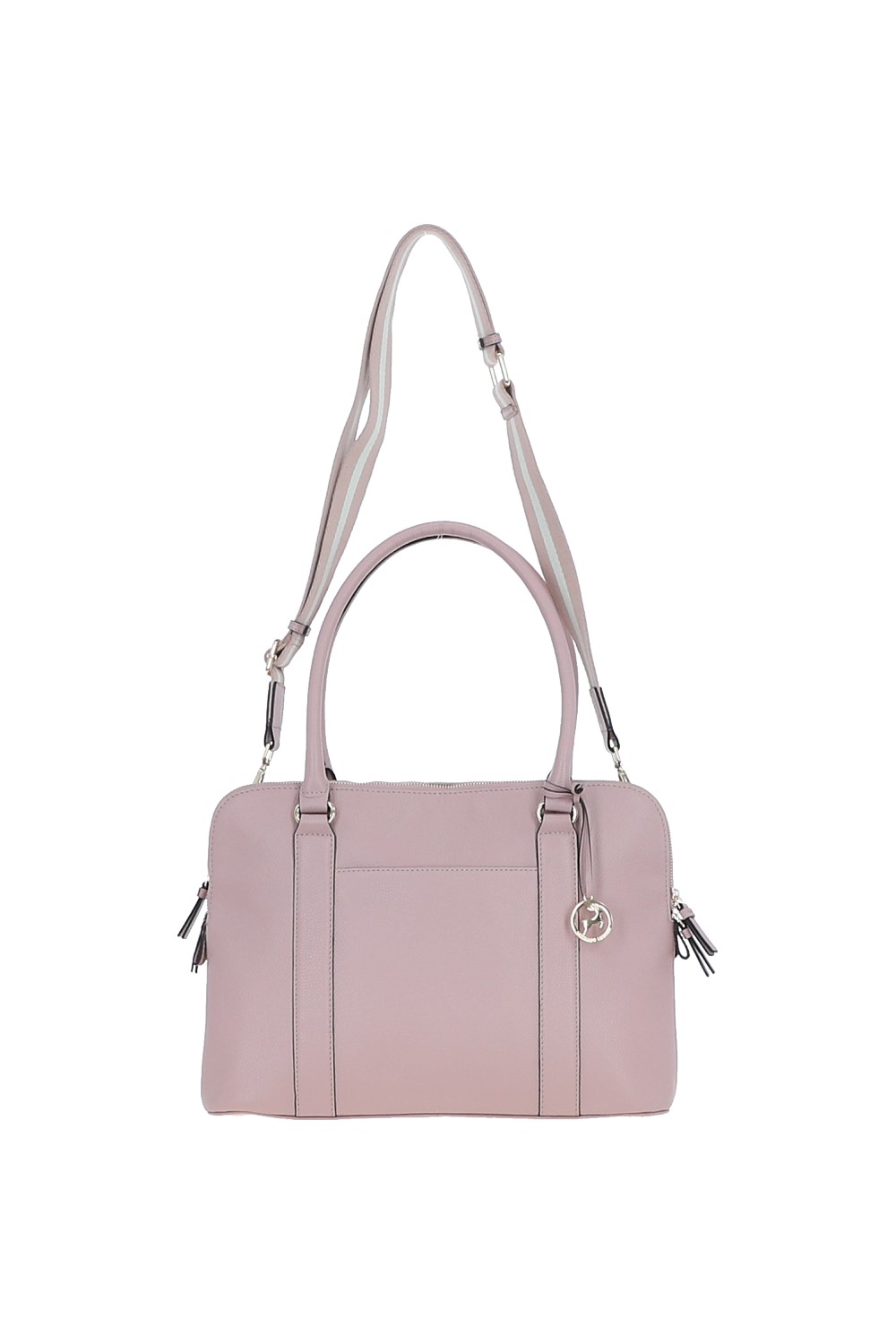 Blush Ashwood Leather Blush 'Cuore di Cuoio' 3 Section Large Leather Handbag, Image 2 of 4