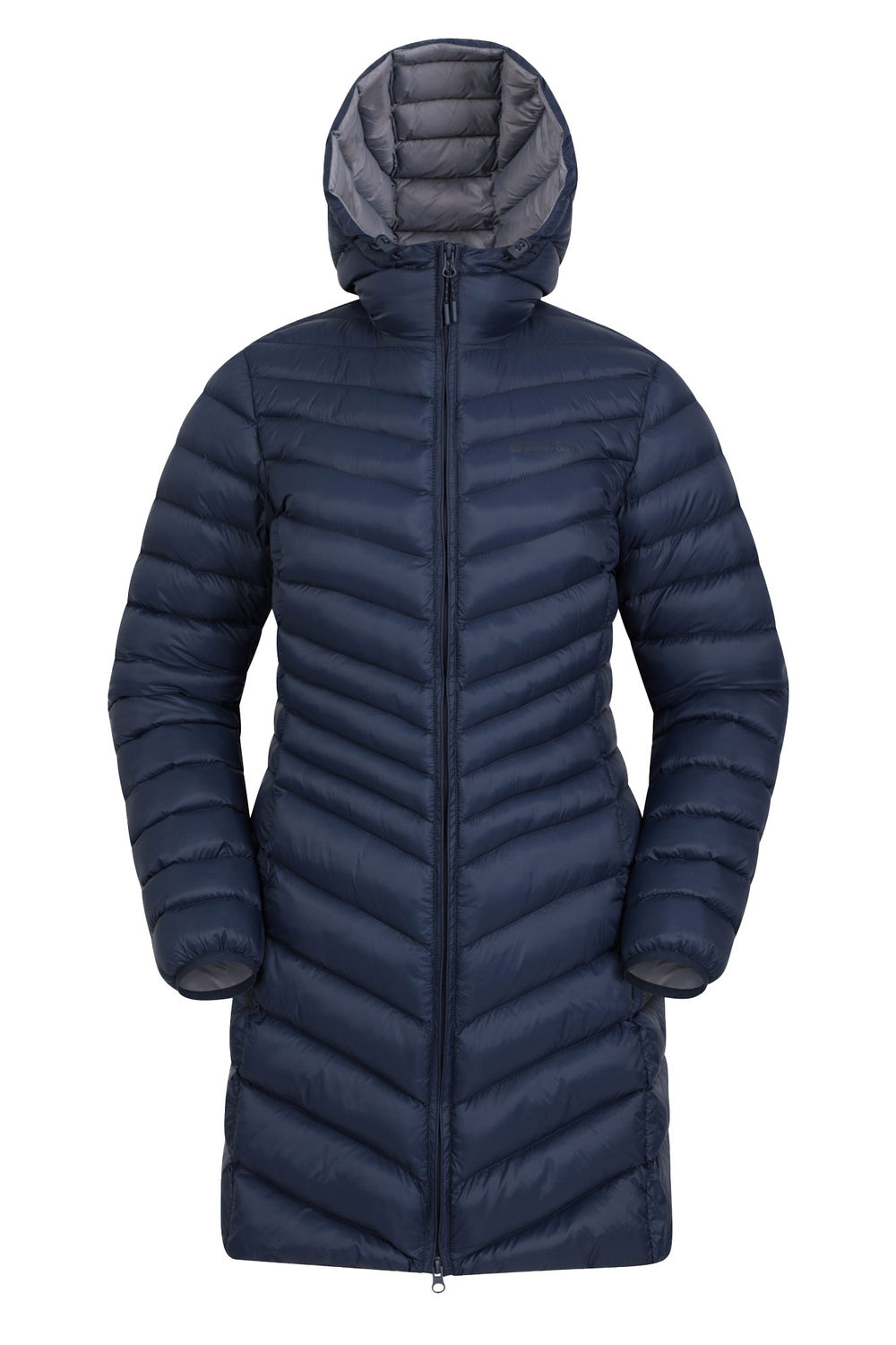 Navy Florence Long Padded Jacket, Image 1 of 8
