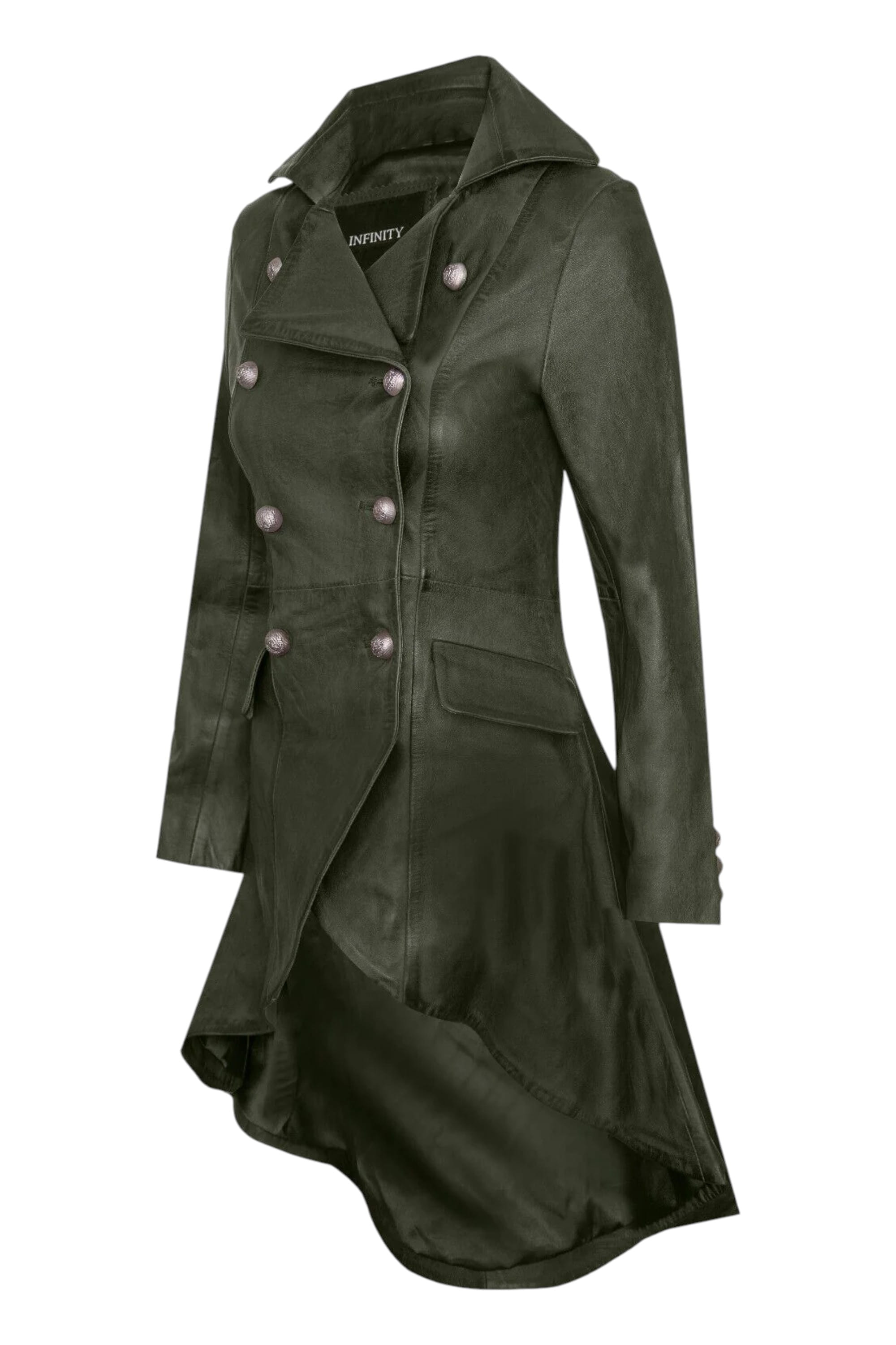 Green Womens Gothic Victorian Coat-Accra, Image 2 of 4