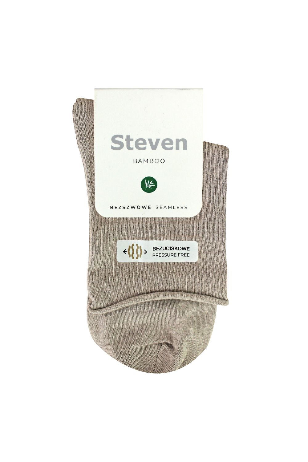 Beige Bamboo Sensory Soft Seamless Socks, Image 2 of 4