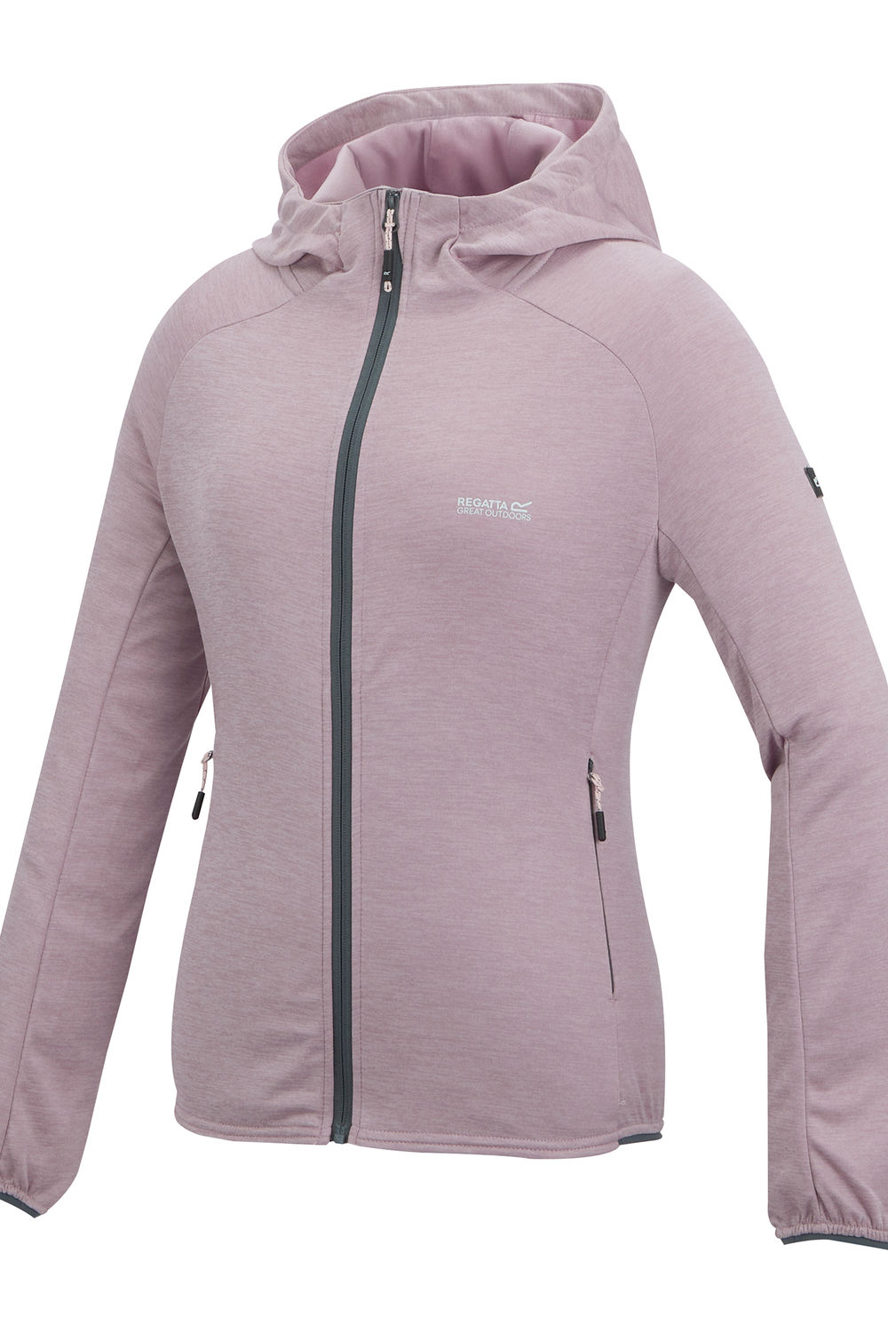 Lilac Regatta Lilac Ferna Stretch Hooded Fleece Jacket, Image 3 of 5
