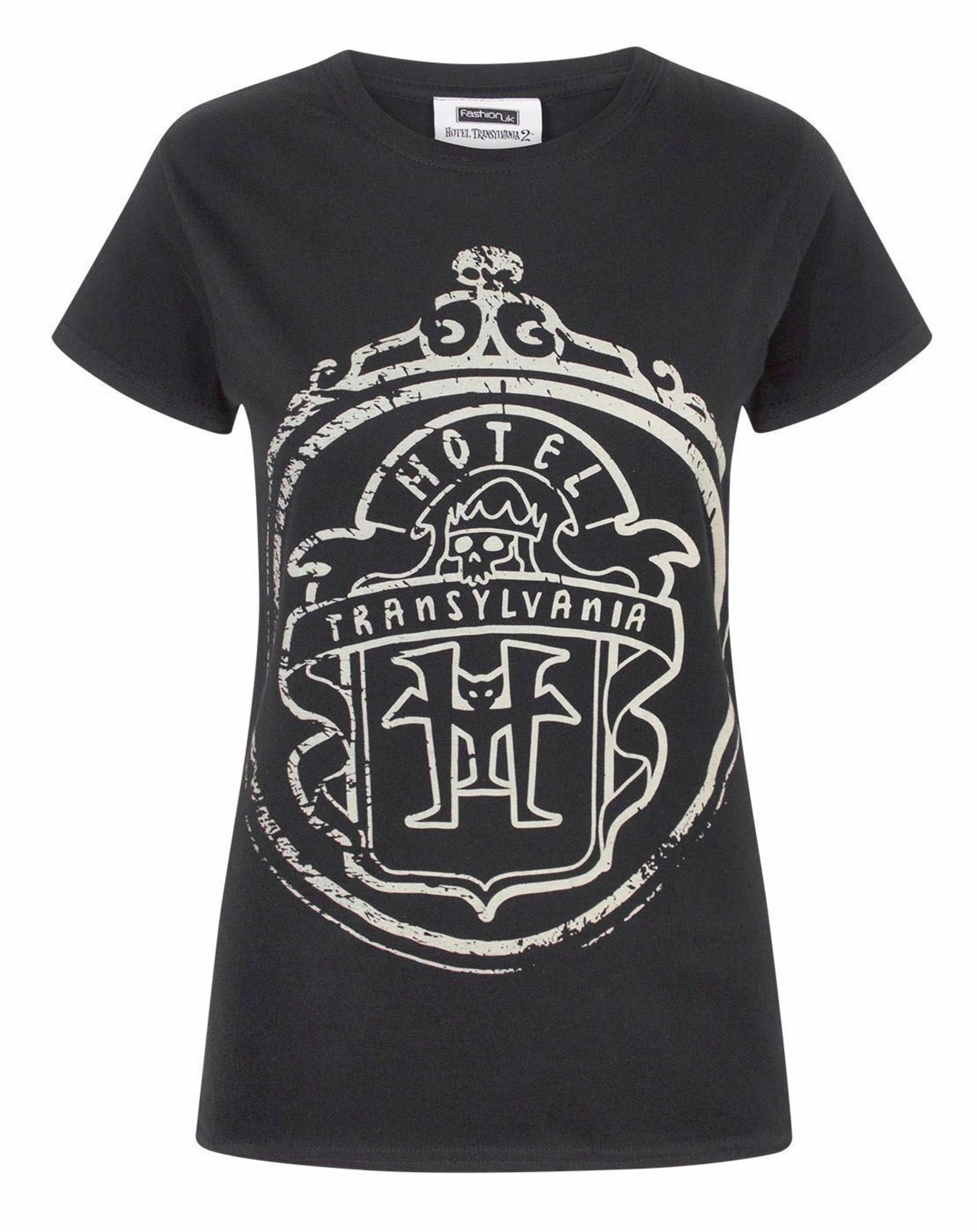 Black Hotel Transylvania Logo Glow In Dark T-Shirt