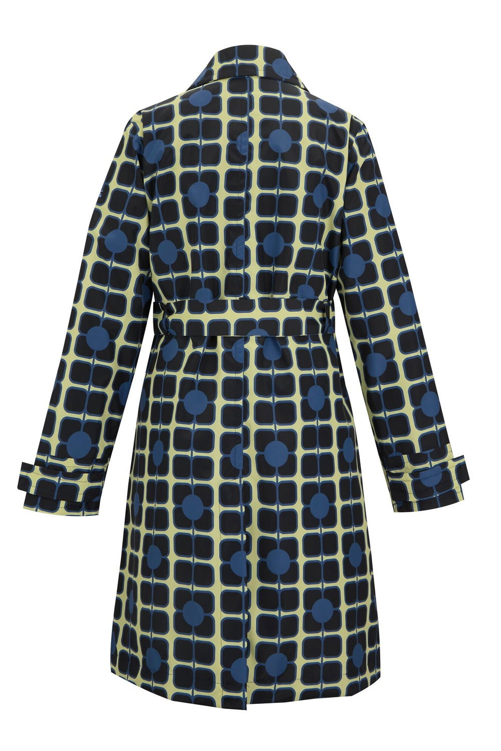 Navy Orla Kiely Waterproof Trench Coat, Image 2 of 5