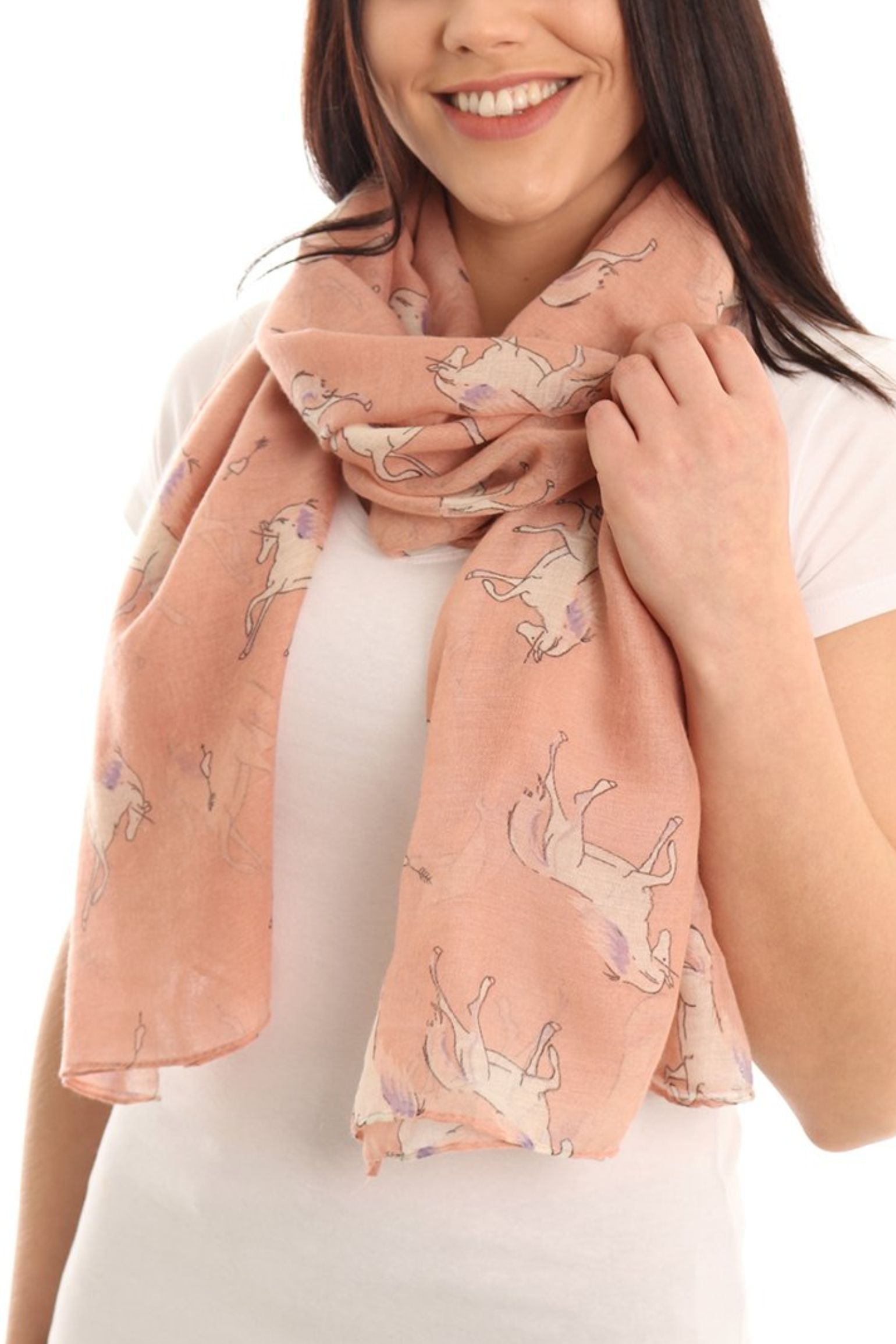 Light Pink Unicorn Lightweight Scarf, Image 1 of 1