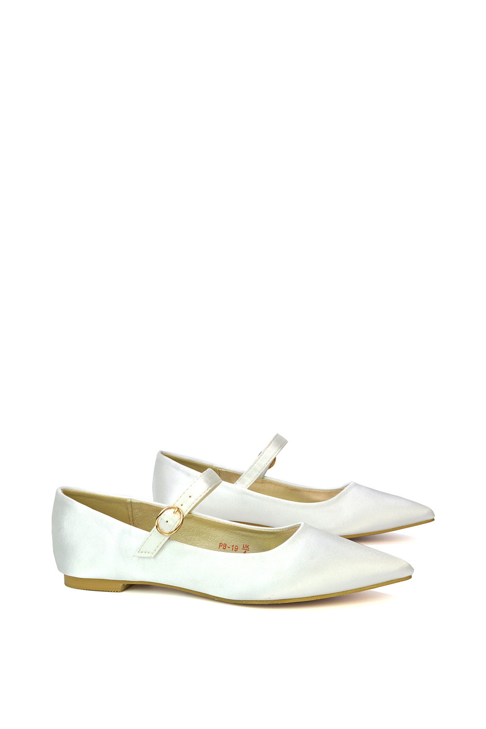 Ivory XY LONDON Ivory 'Aimee' Flat Mary Jane Ballerina Pumps, Image 3 of 5