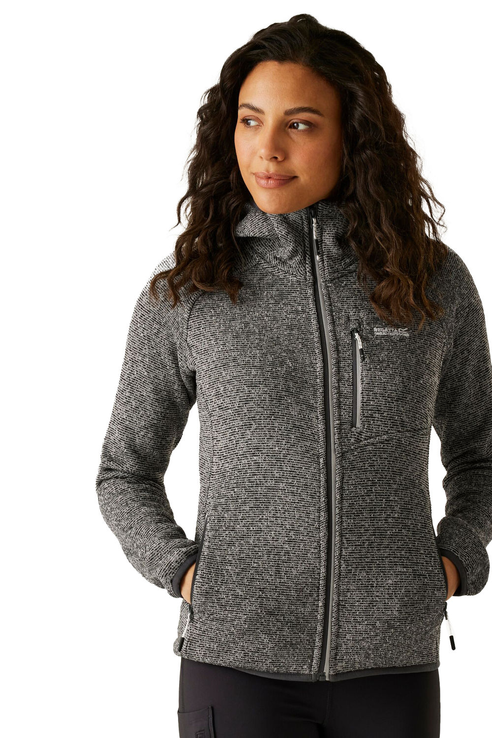 Charcoal Newhill Hooded Fleece Jacket, Image 5 of 5