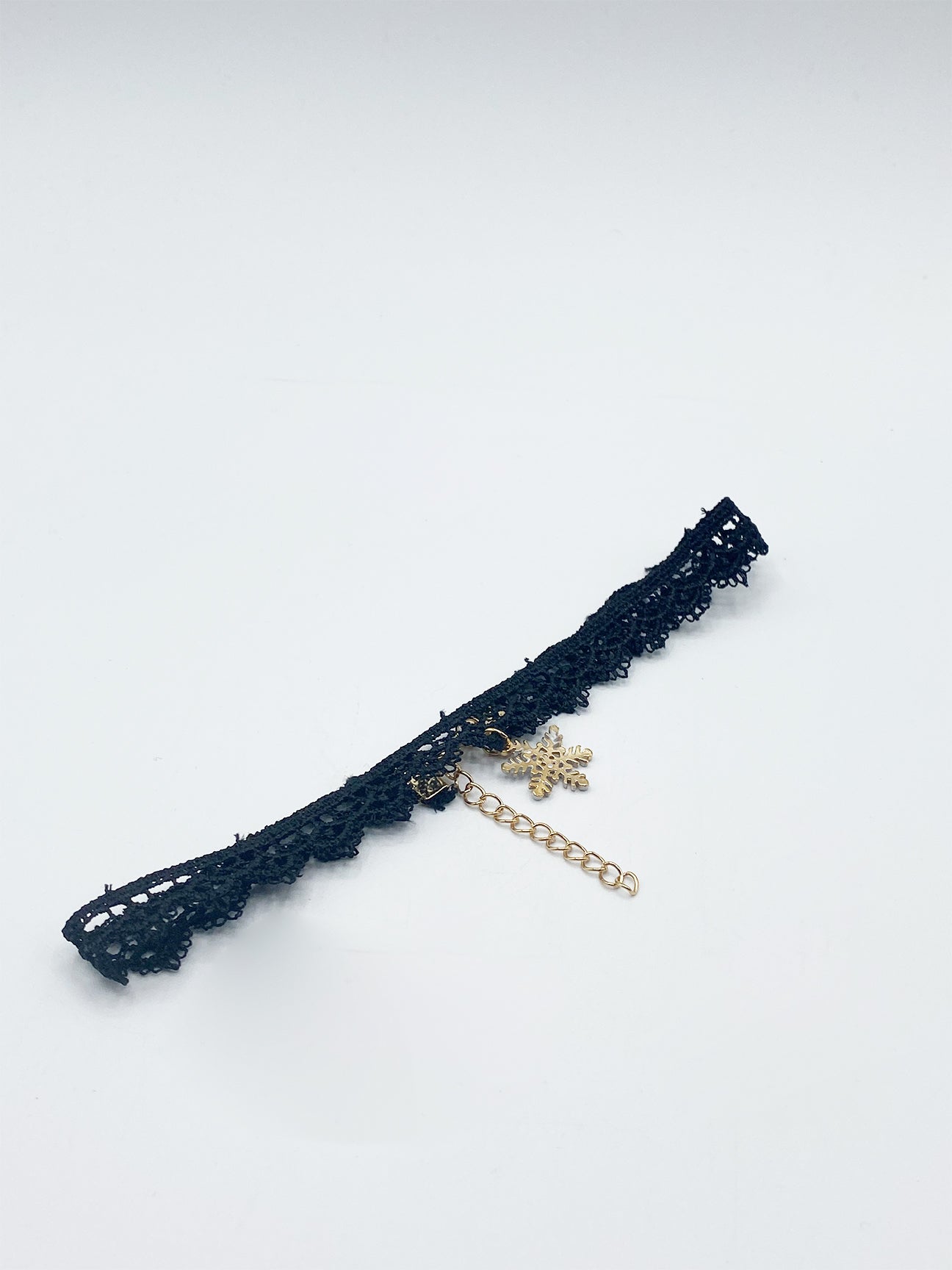 Gold SVNX Gold Lace Choker With Snowflake Charm, Image 3 of 3