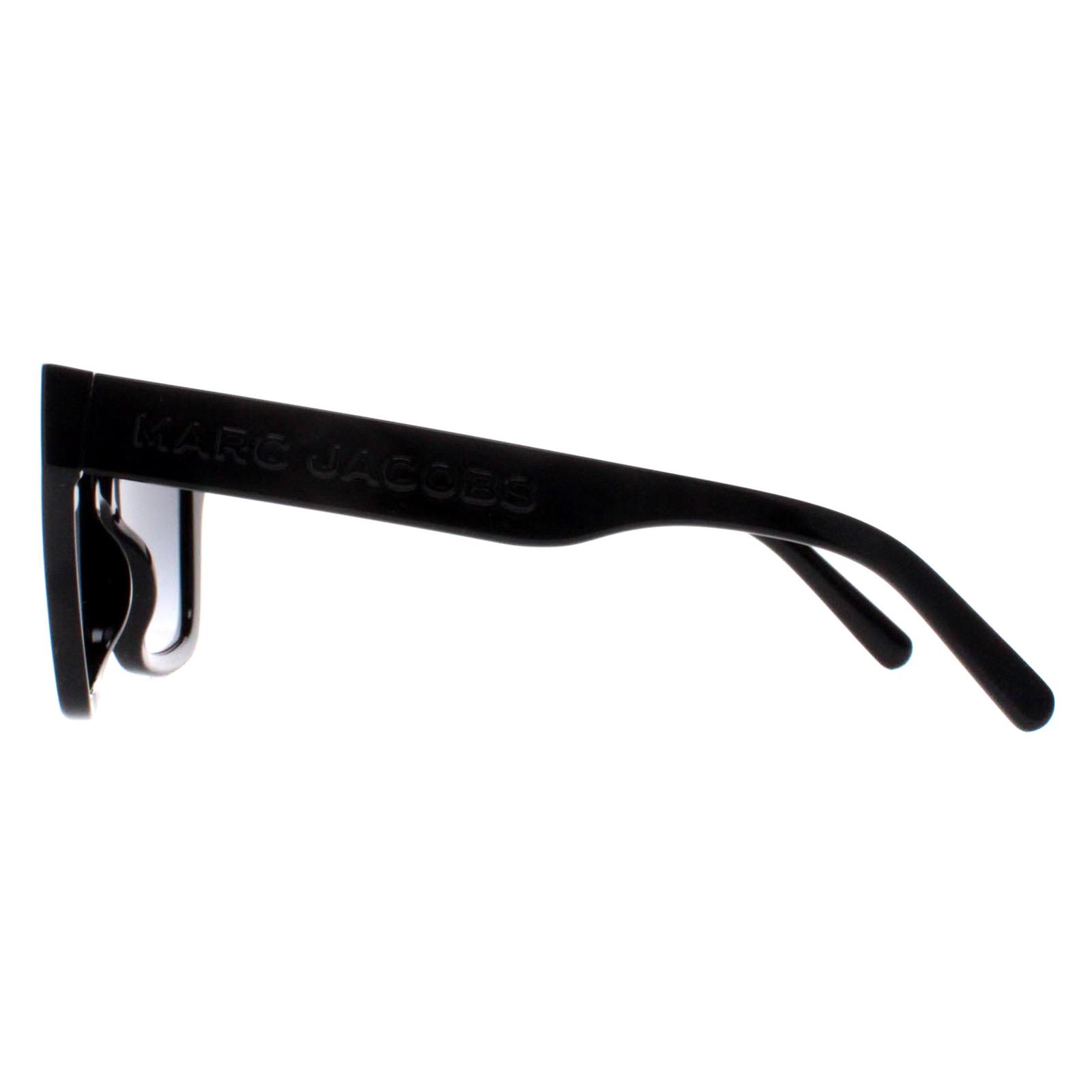 Black Marc Jacobs Black Square Shiny Black Dark Grey Gradient MARC 658/S, Image 3 of 4