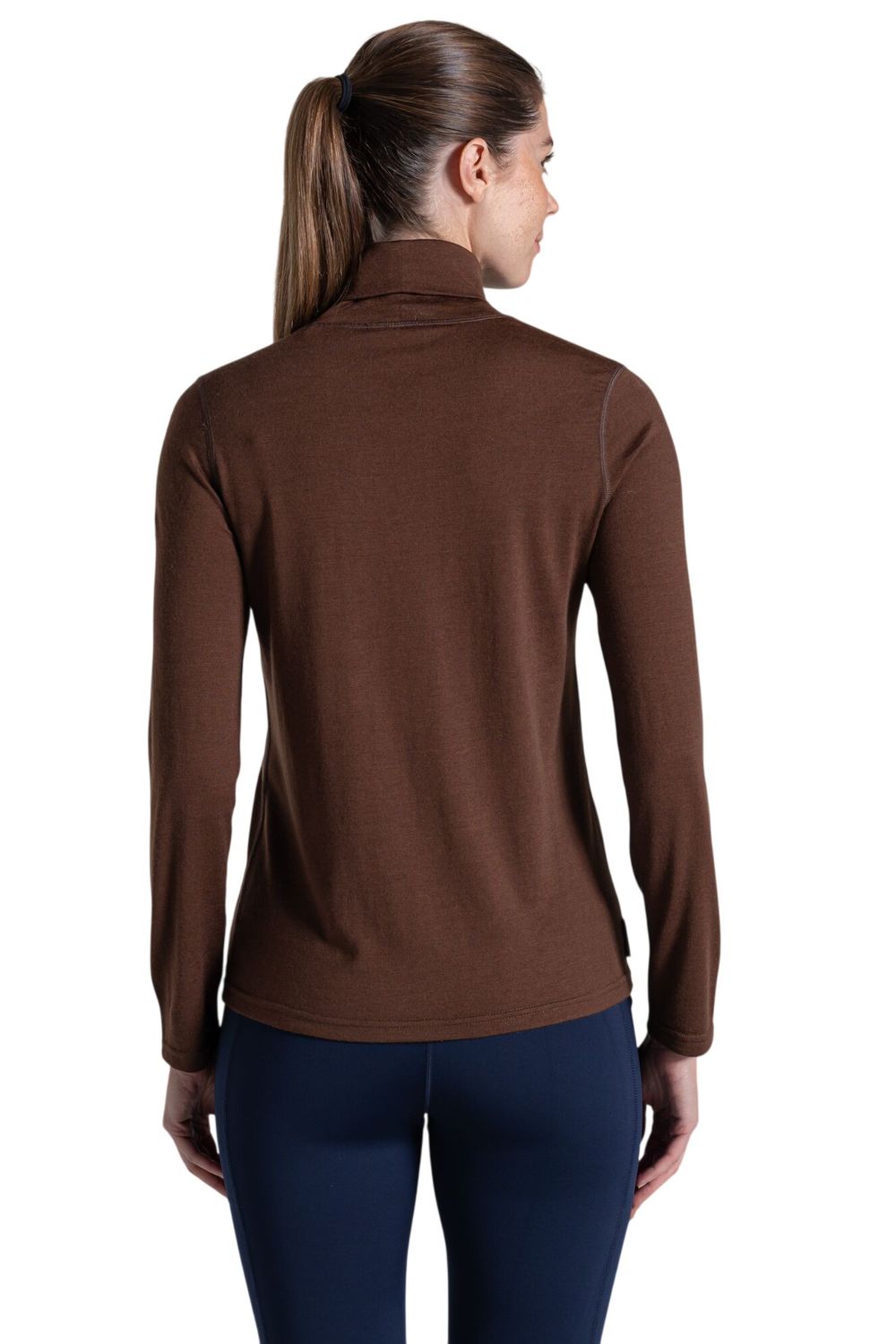 Chocolate Charadrion Merino Wool Long Sleeved TShirt, Image 2 of 4