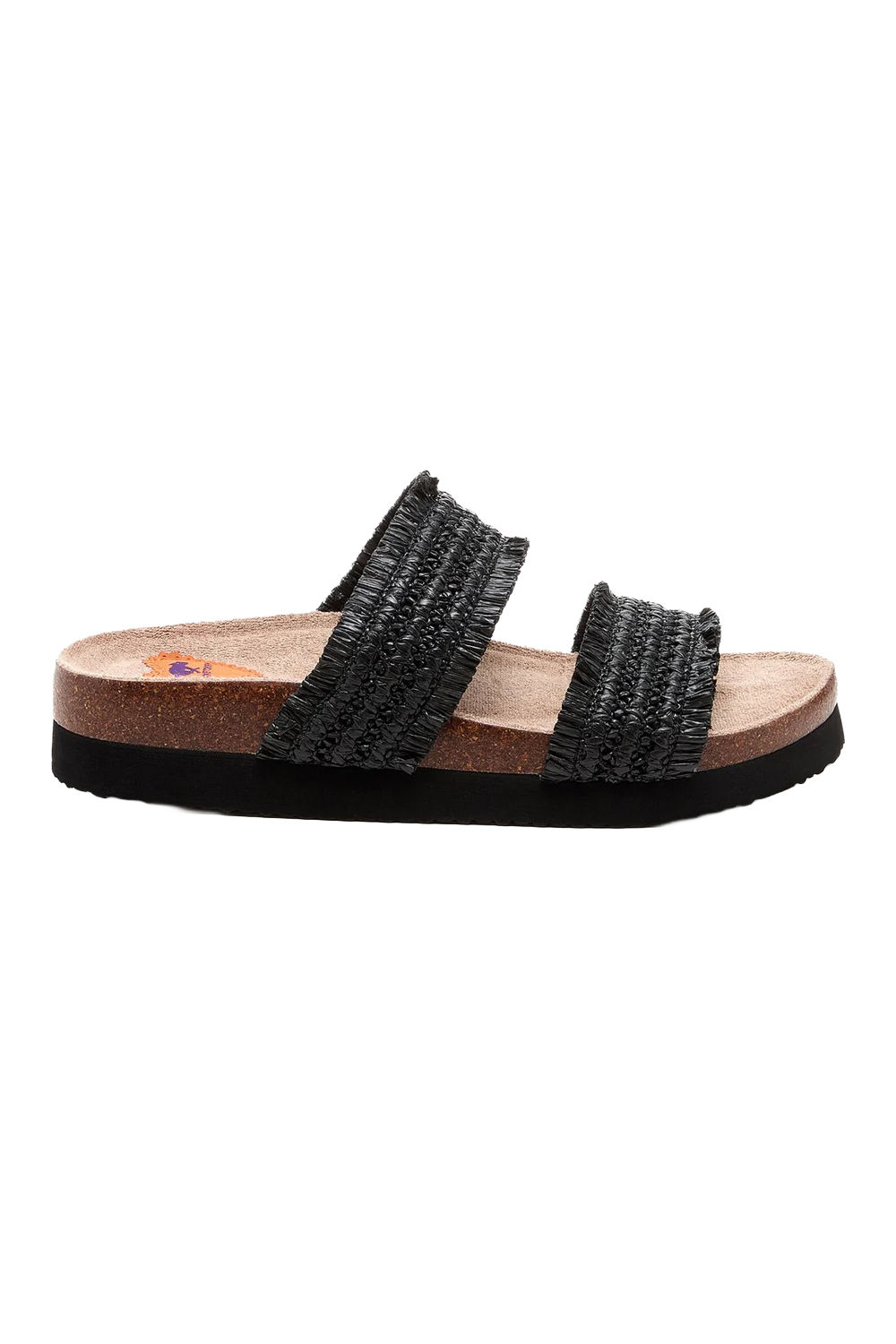 Black Aruba Raffia Flip Flops, Image 4 of 6