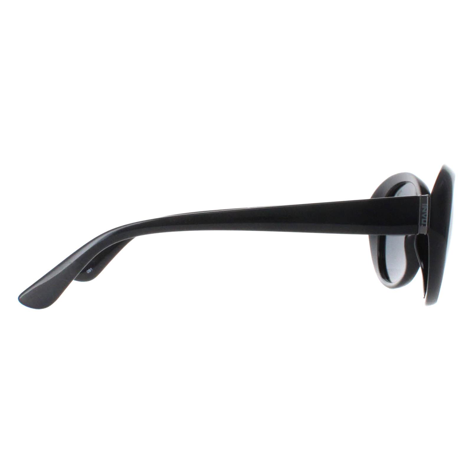 Black Invu Black Oval Black Grey Polarized B2022, Image 4 of 5