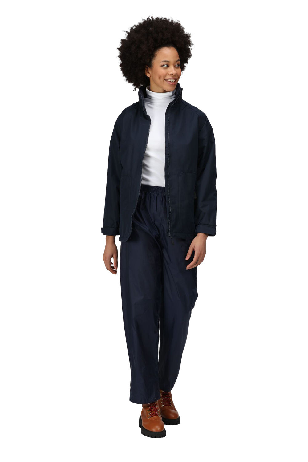 Navy Blue Waterproof Windproof Jacket, Image 5 of 5