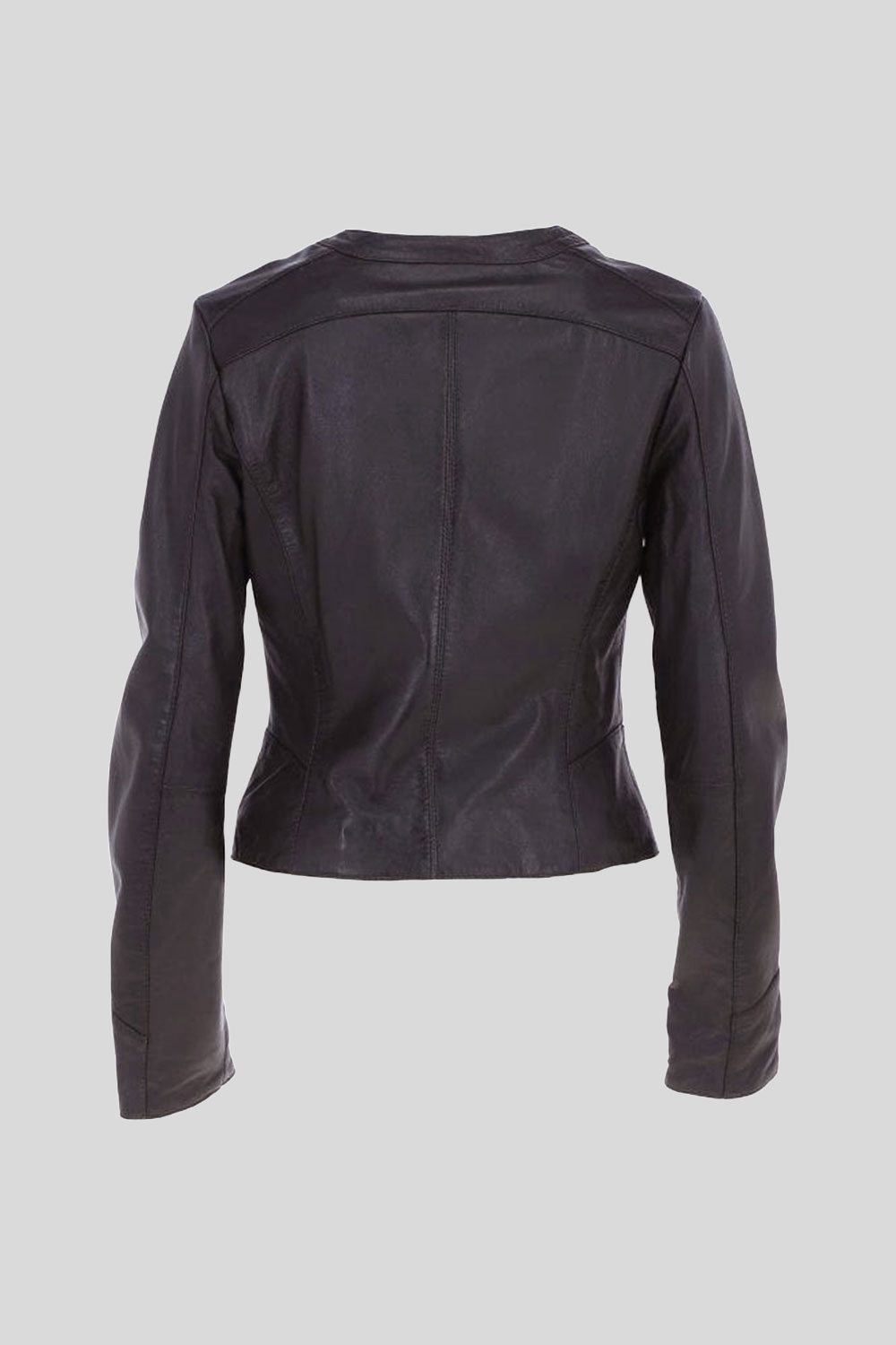 Dark Brown Brampton London Dark Brown 'Style E' Real Leather Jacket, Image 3 of 4