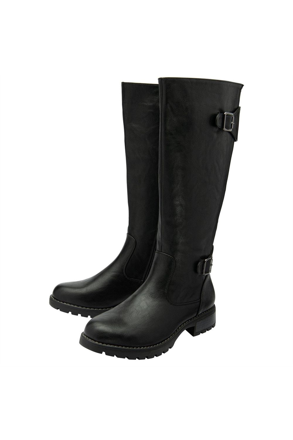 Black Brandi Buckle Detail KneeHigh Boots, Image 3 of 4