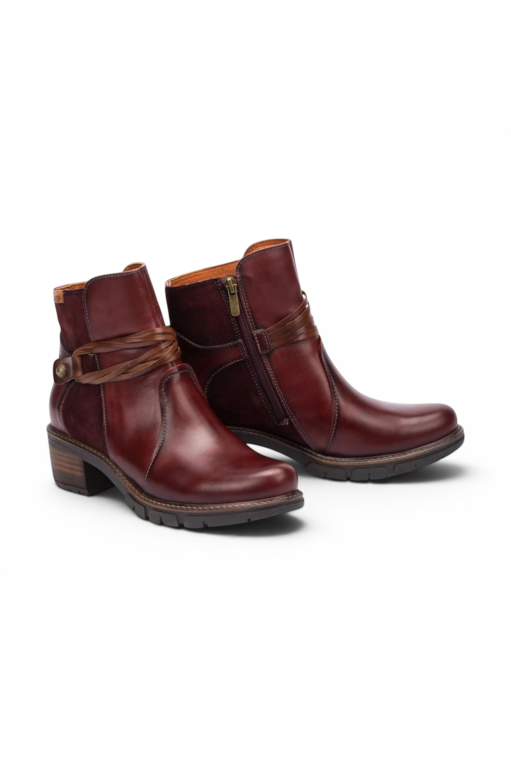 Red Womens Casual Heel Ankle Boots W1T8906C2, Image 5 of 7