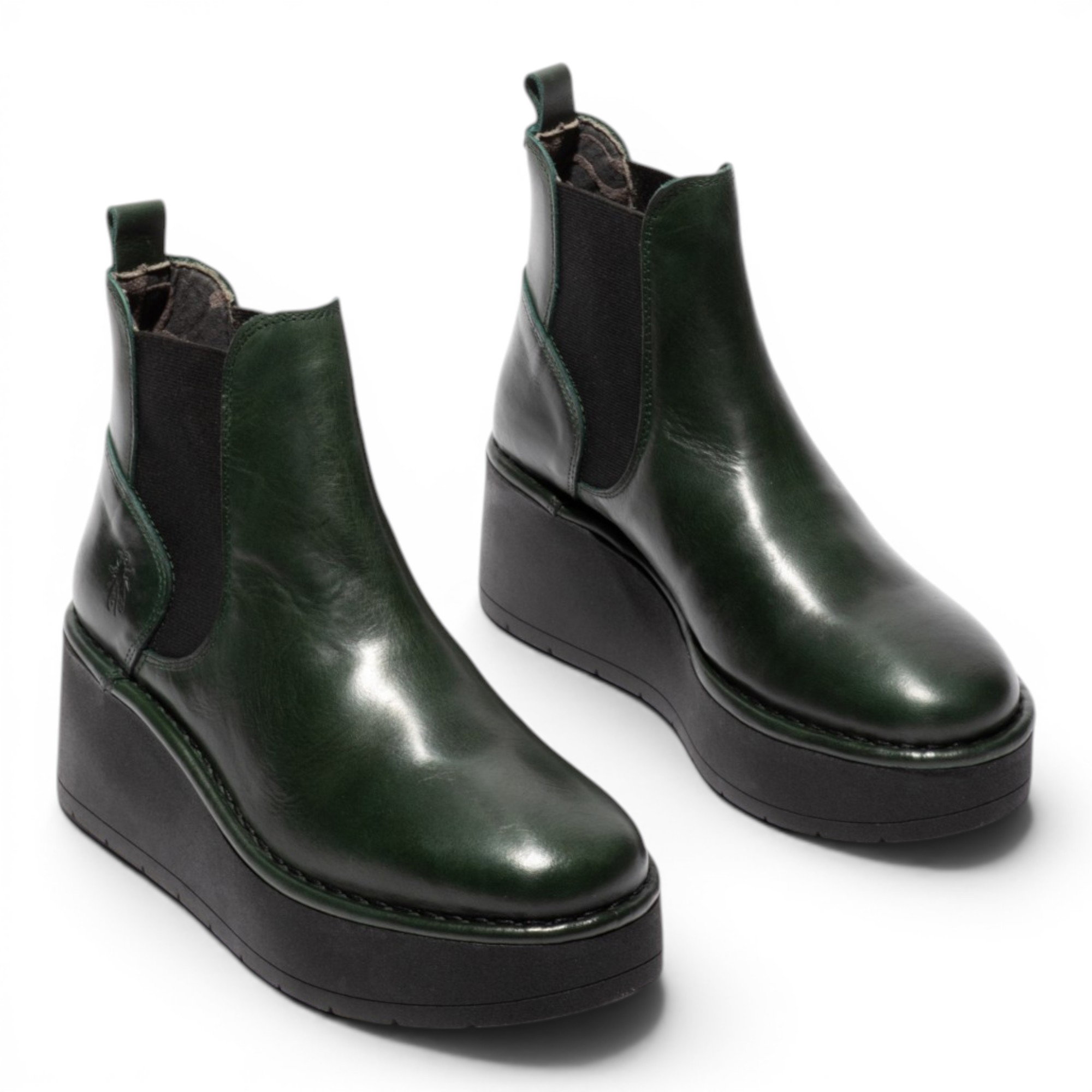 Green Womens MES 2 Calf Leather Zip Boots, Image 3 of 5