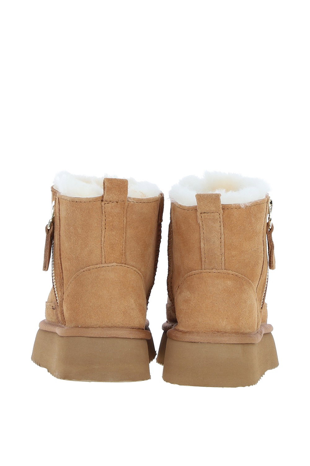 Tan 'Hetty' Sheepskin Thick Sole Boots, Image 4 of 4