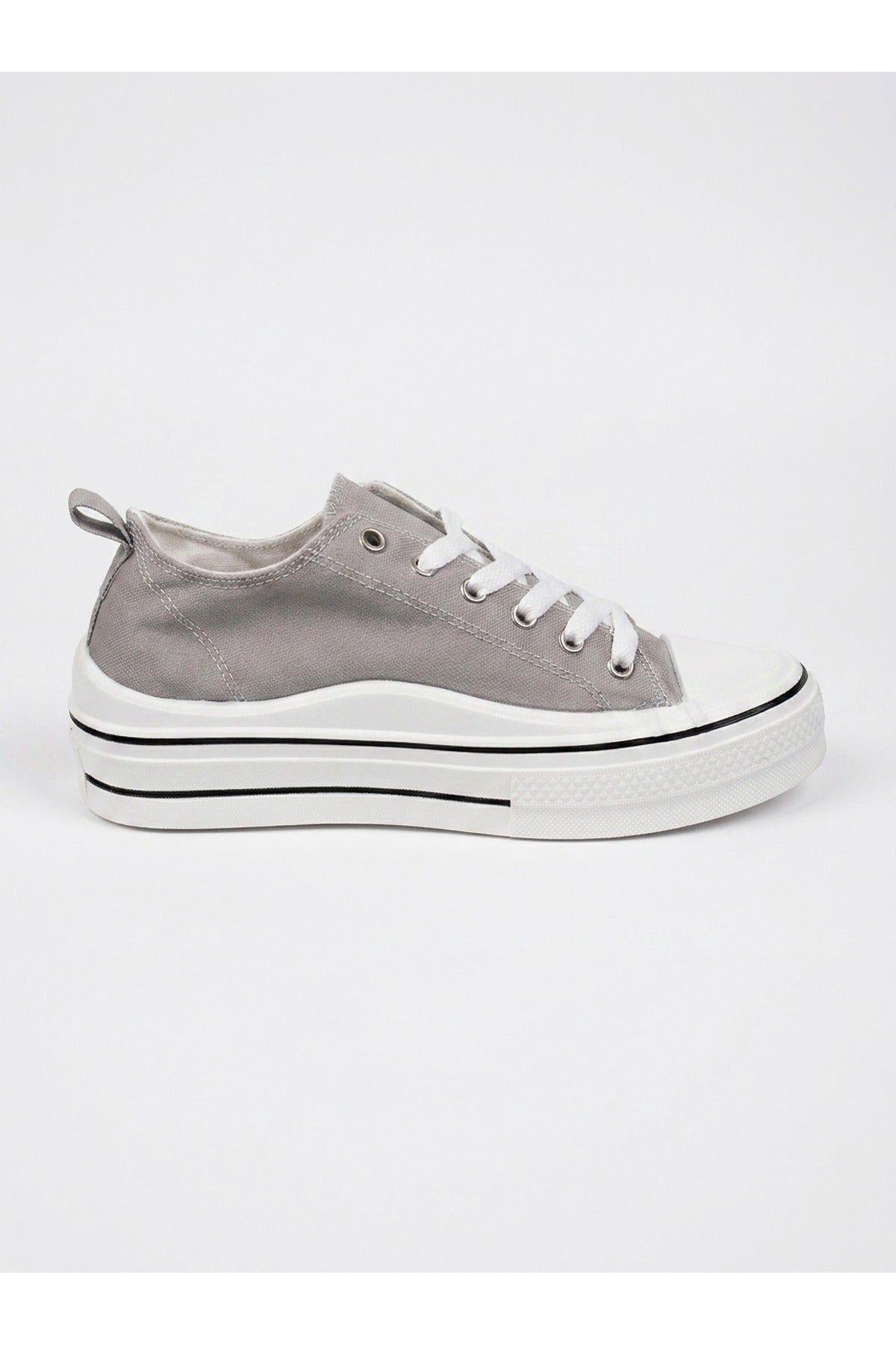 Grey iKrush Grey Saoirse Low Top Canvas Trainers, Image 1 of 8