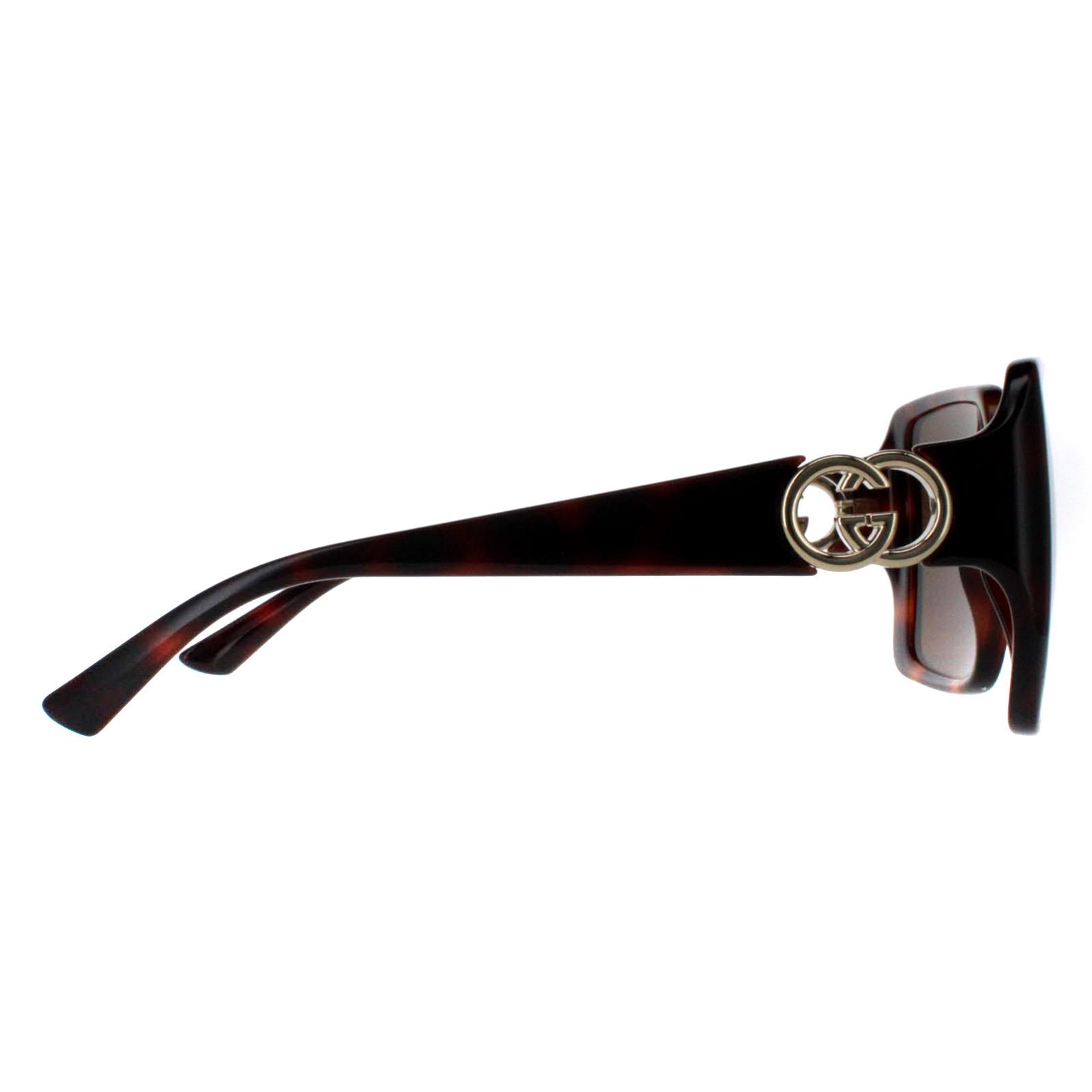 Brown Square Dark Havana with Gold Dark Brown GG1692S, Image 4 of 6