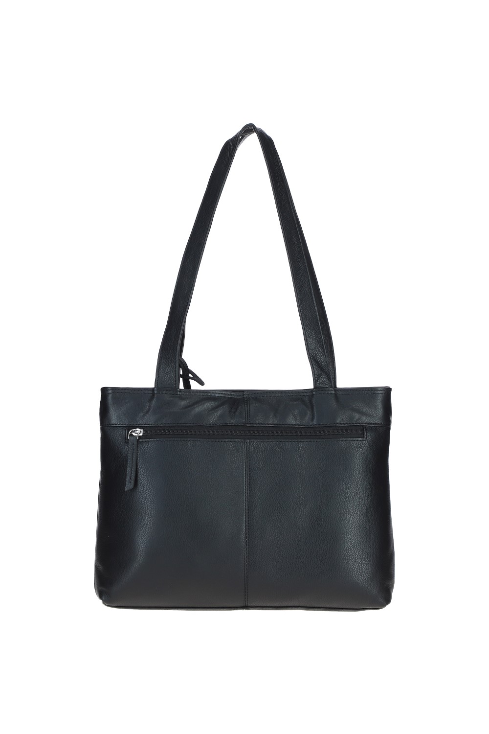 Black 'Derry' Classic Real Leather Zipped Shoulder Bag, Image 4 of 5
