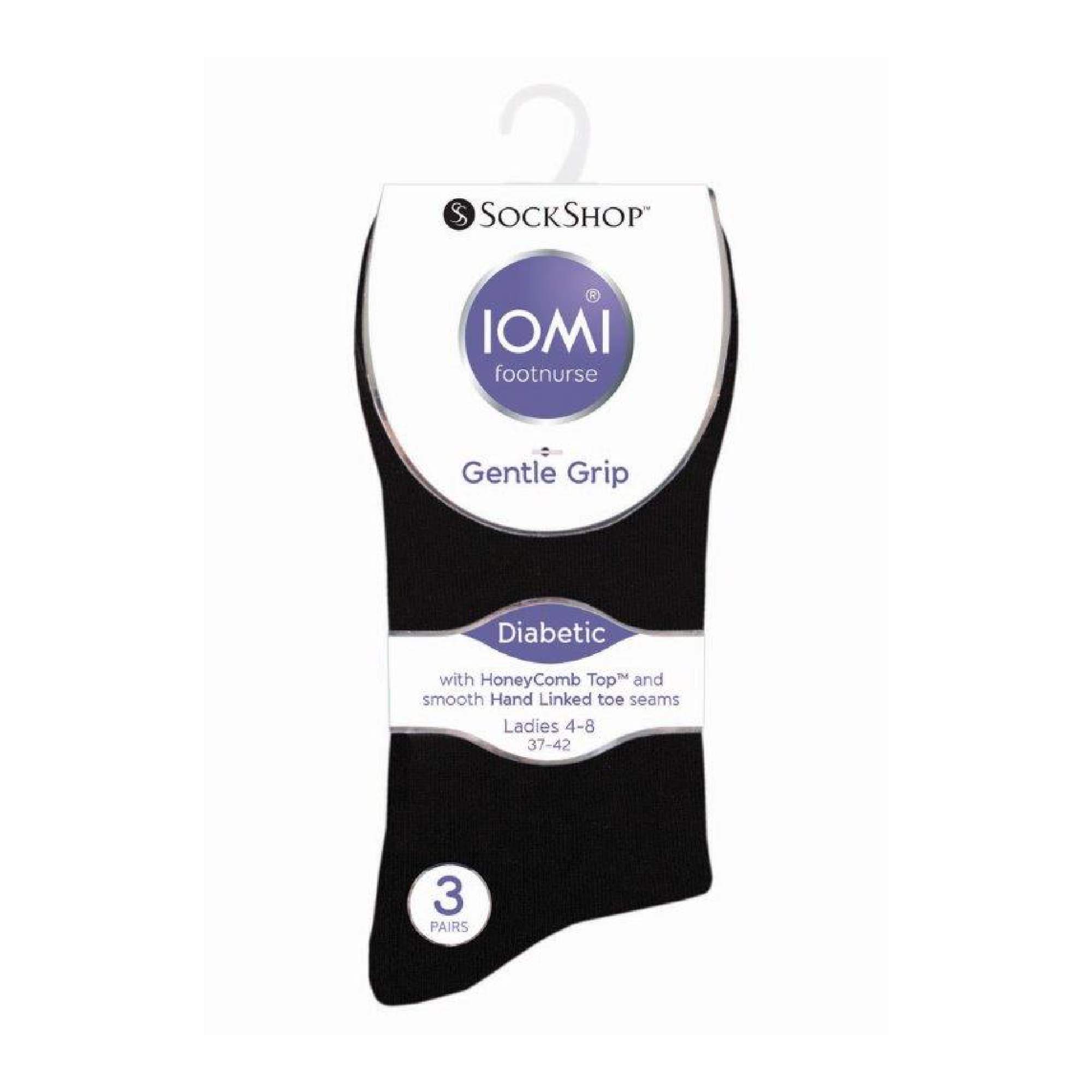 Black 6 Pack Non Elastic Diabetic Socks, Image 5 of 5