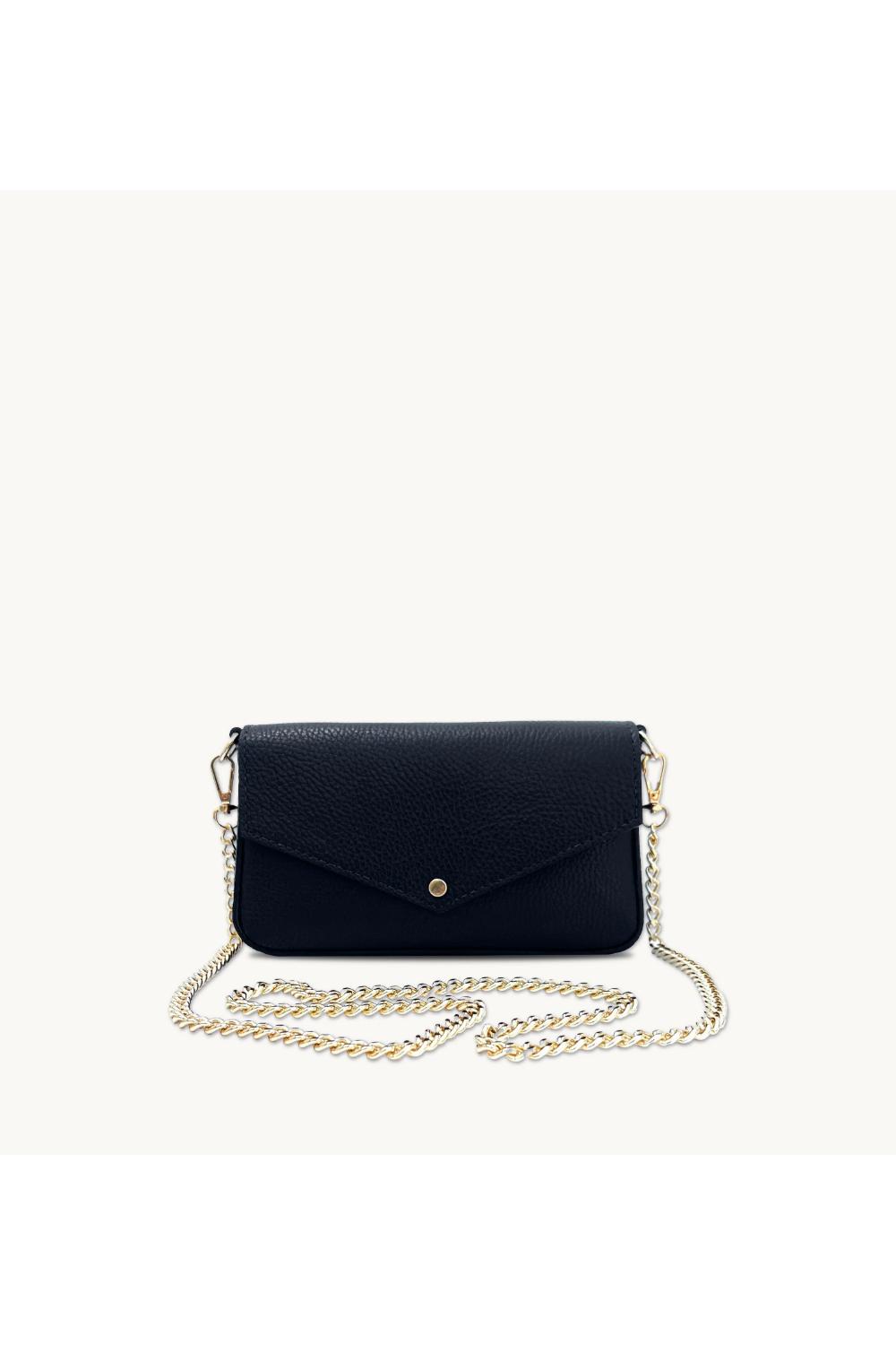 Blue The Munro Navy Leather Shoulder Bag, Image 5 of 6