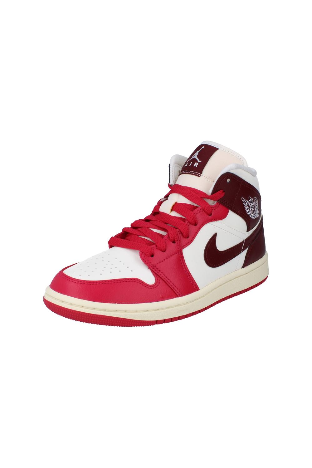 Red Nike Womens Air Jordan 1 Mid Trainers, Image 2 of 6