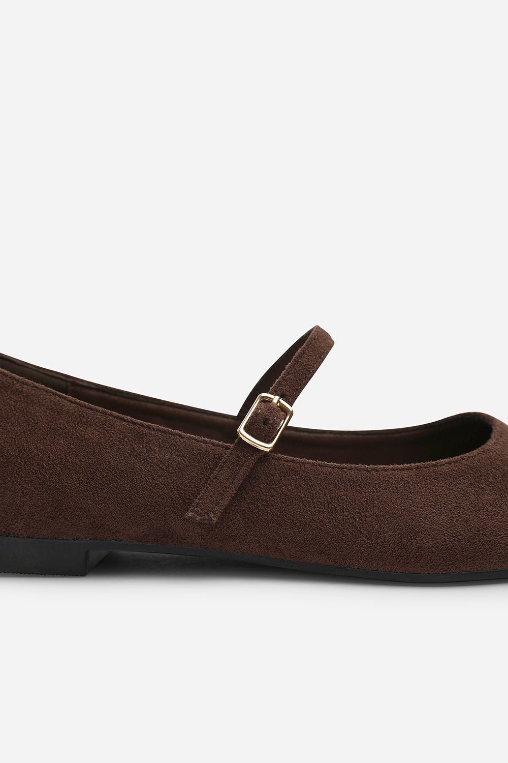 Dark Brown Novalee Pointed Toe Mary Jane Front Strap Ballet Flats, Image 6 of 7