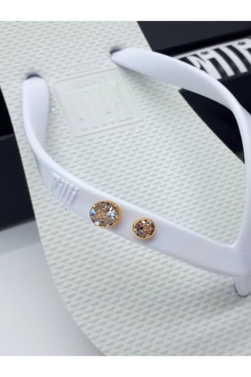 White Crystal Diamond Luxury Flip Flops