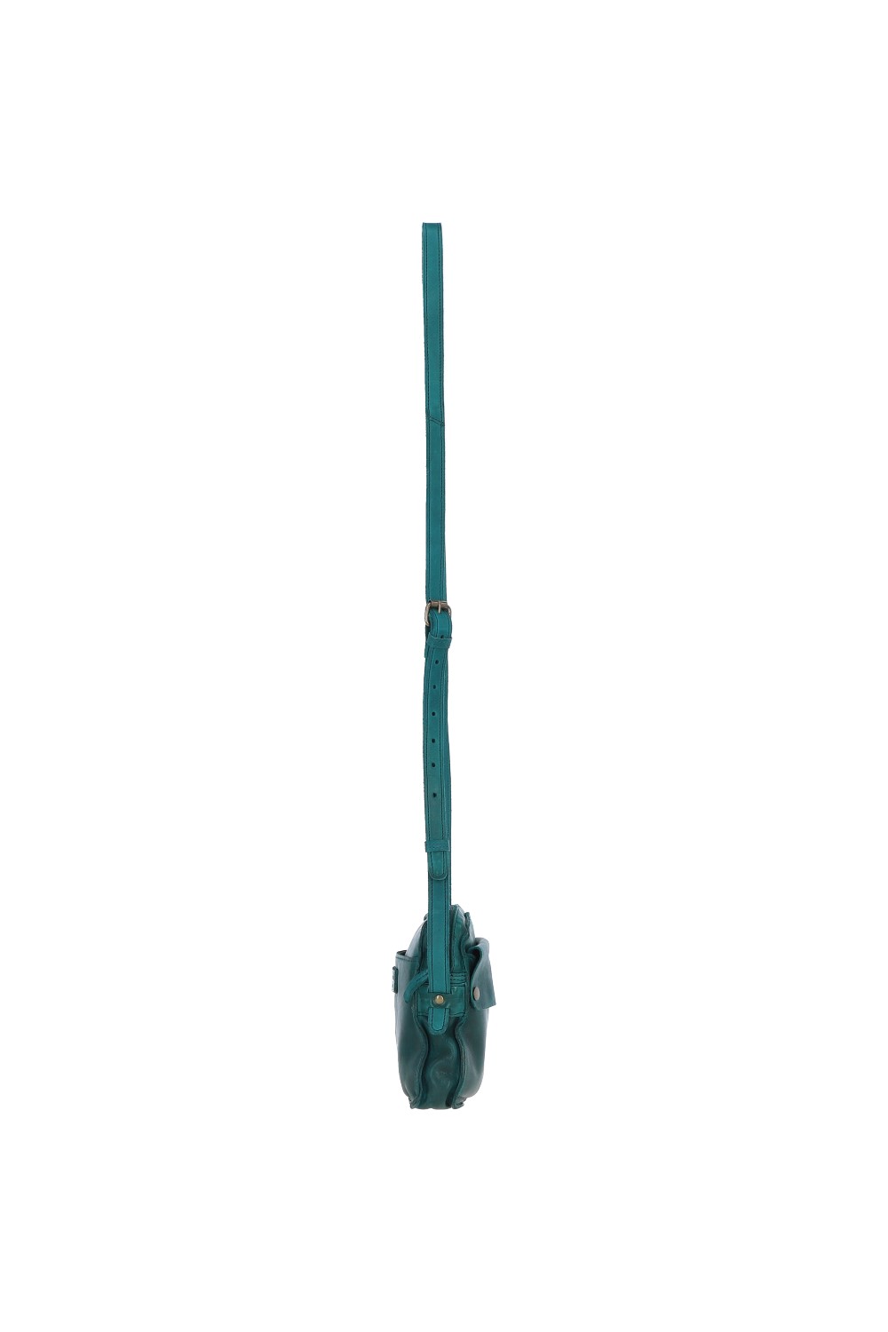 Teal Real Leather Cross Body Bag, Image 4 of 4